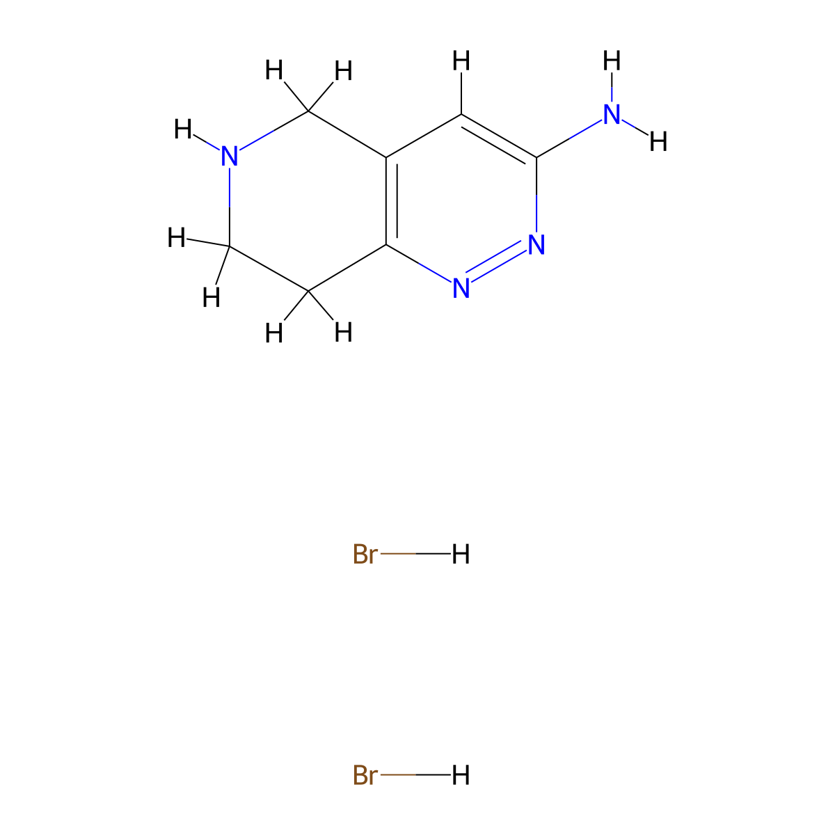 5,6,7,8-Tetrahydropyrido[4,3-c]pyridazin-3-amine dihydrobromide molecular structure, CAS 1334146-29-0