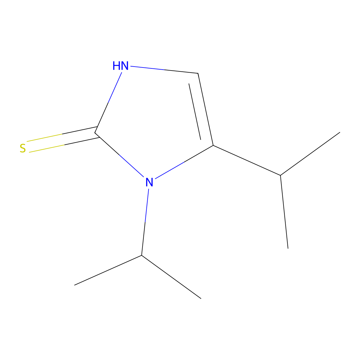 1,5-bis(propan-2-yl)-1H-imidazole-2-thiol molecular structure, CAS 1334146-38-1
