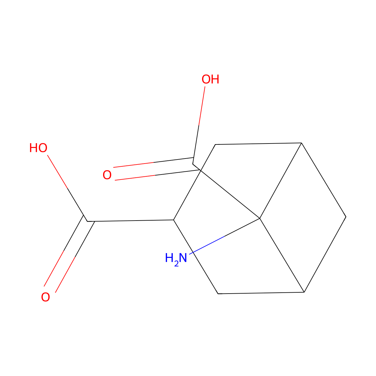 6-Aminobicyclo[3.1.1]heptane-3,6-dicarboxylic acid molecular structure, CAS 1334146-39-2