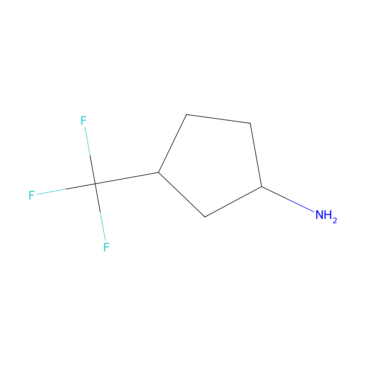 3-(Trifluoromethyl)cyclopentan-1-amine molecular structure, CAS 1334146-43-8