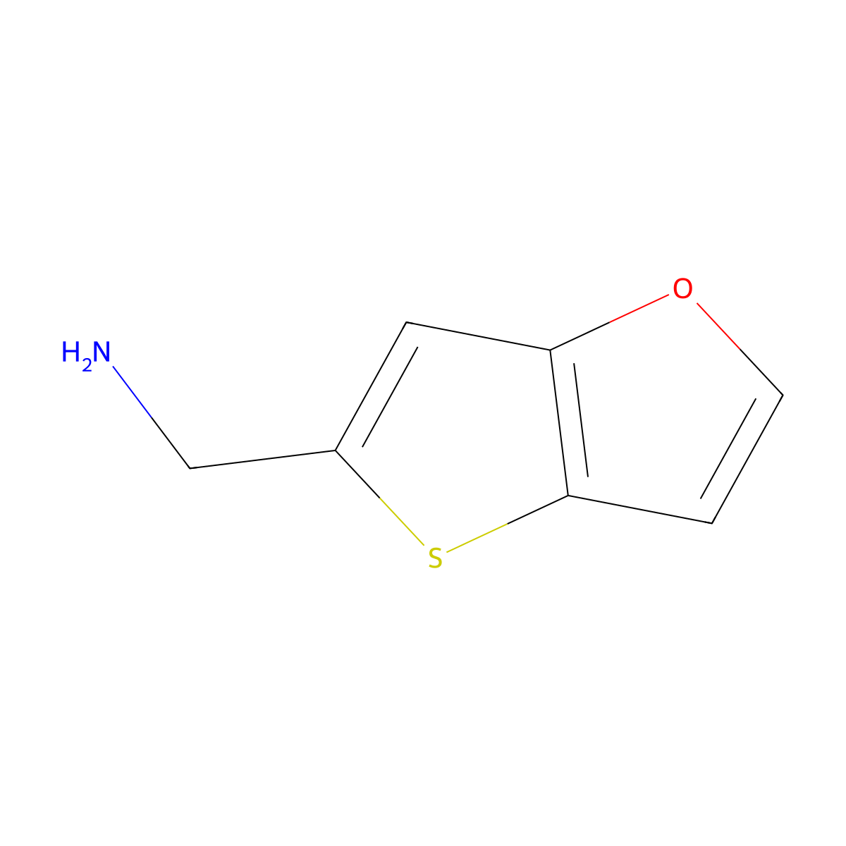 Thieno[3,2-b]furan-5-ylmethanamine molecular structure, CAS 1334146-47-2