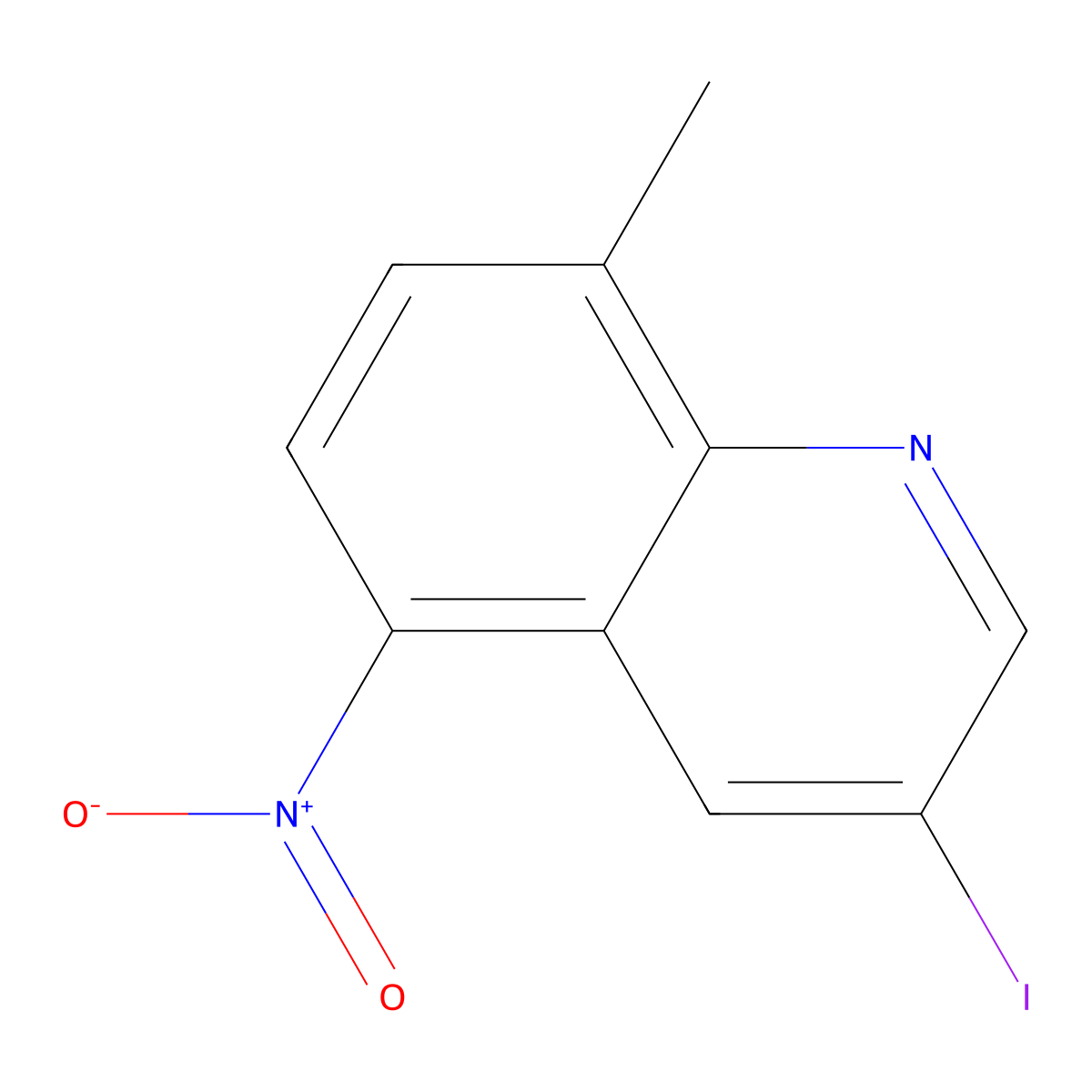 3-Iodo-8-methyl-5-nitroquinoline molecular structure, CAS 1334146-56-3