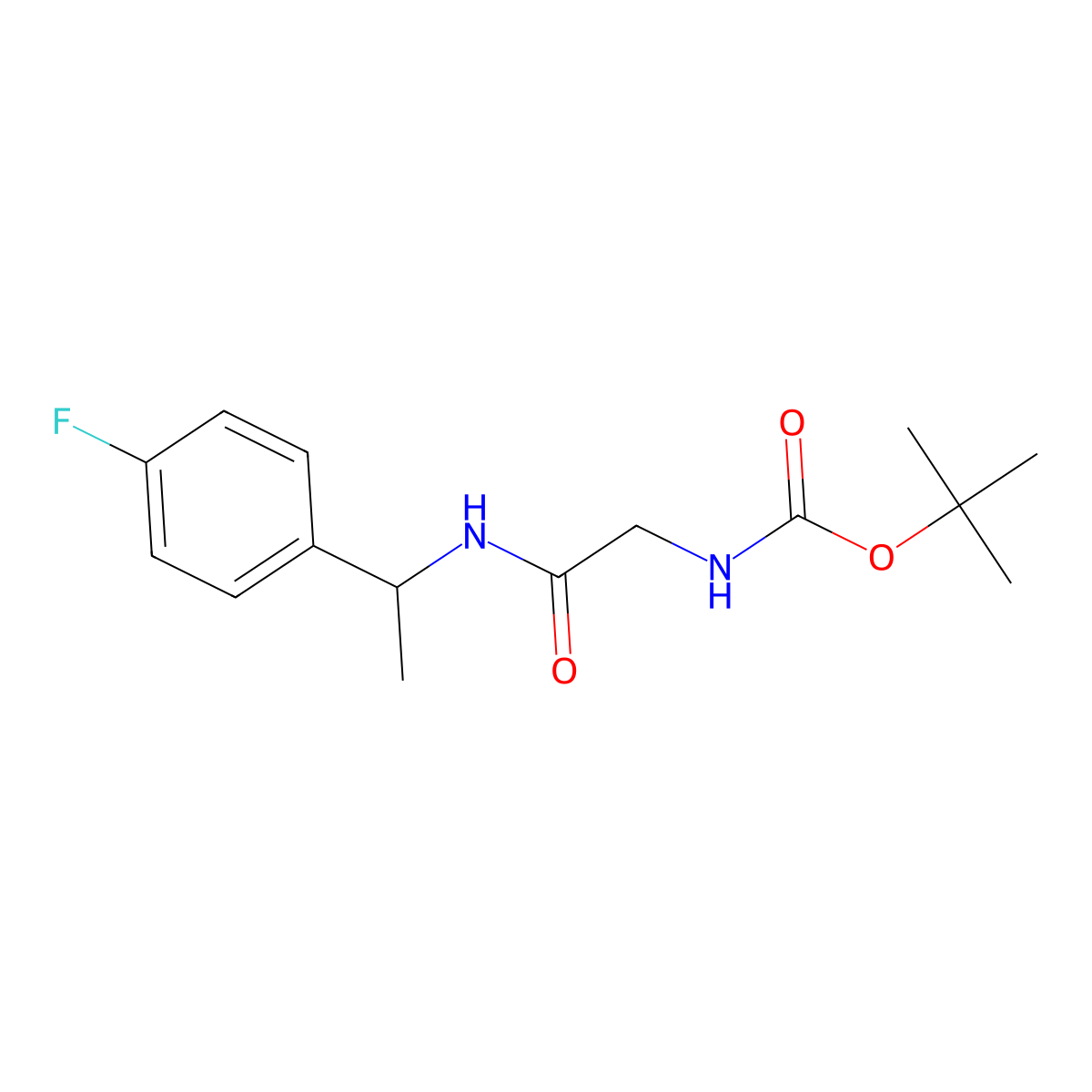 tert-butyl N-({[1-(4-fluorophenyl)ethyl]carbamoyl}methyl)carbamate molecular structure, CAS 1334146-59-6