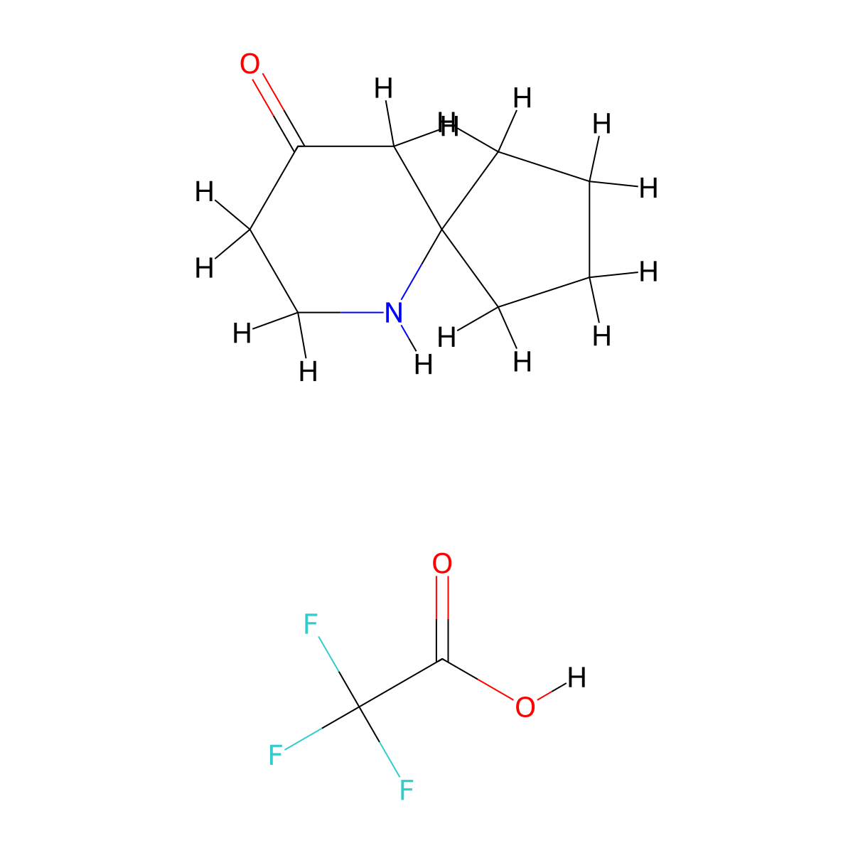 6-Azaspiro[4.5]decan-9-one; trifluoroacetic acid molecular structure, CAS 1334146-61-0