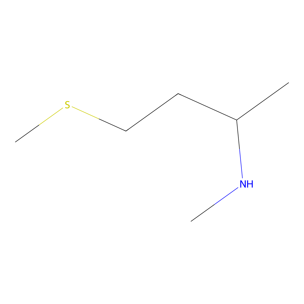 Methyl[4-(methylsulfanyl)butan-2-yl]amine molecular structure, CAS 1334146-65-4
