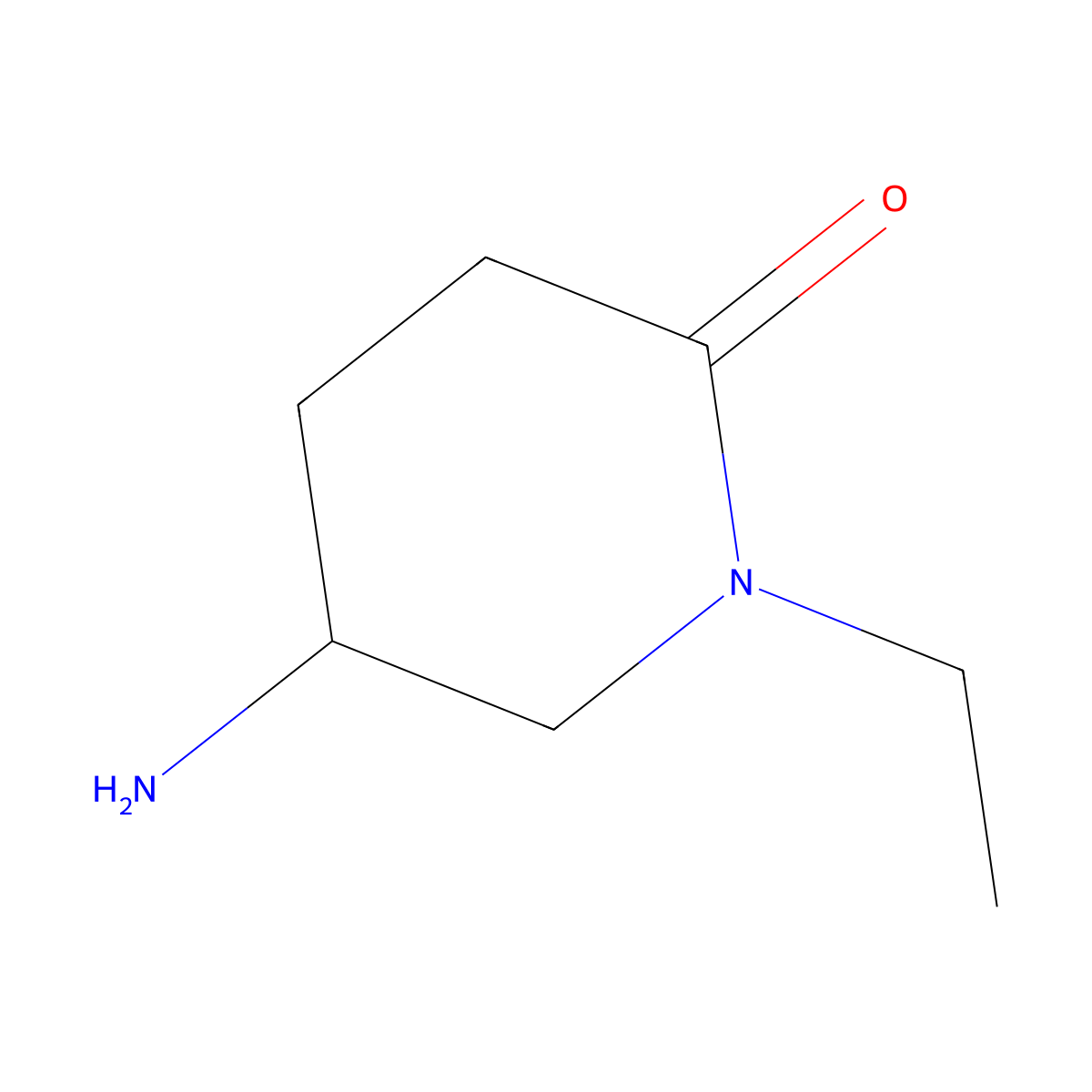 5-Amino-1-ethylpiperidin-2-one molecular structure, CAS 1334146-74-5