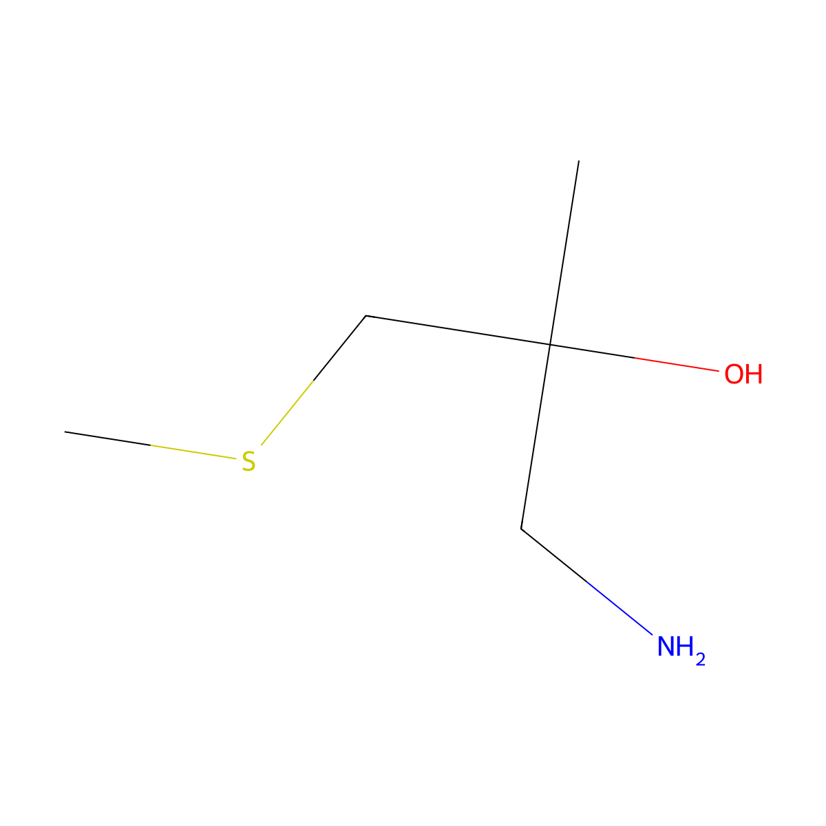 1-Amino-2-methyl-3-(methylsulfanyl)propan-2-ol molecular structure, CAS 1334147-01-1