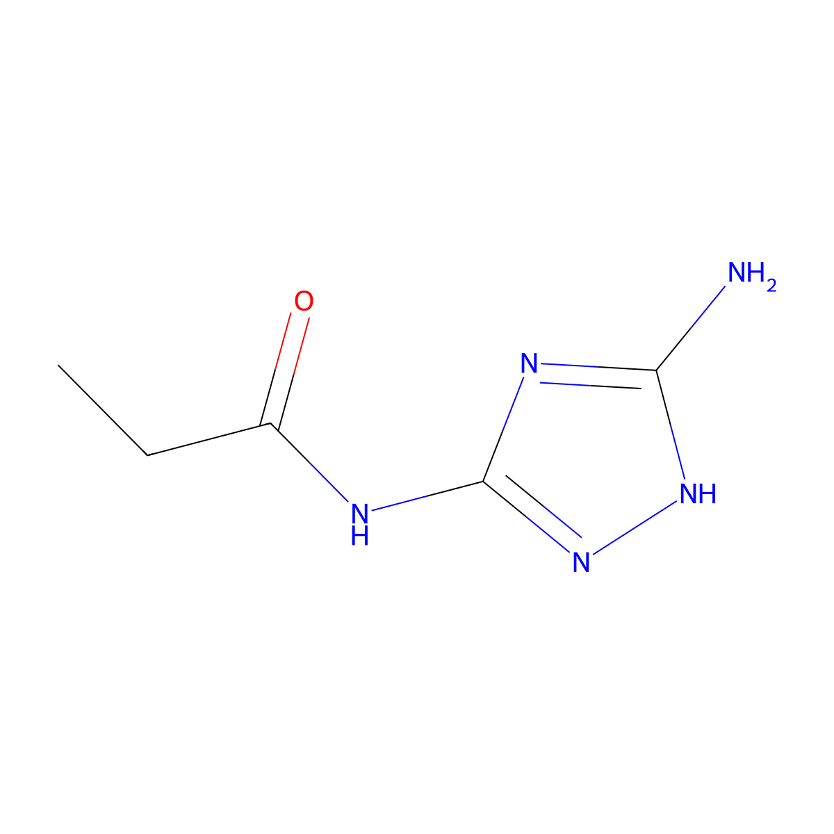 N-(5-amino-4H-1,2,4-triazol-3-yl)propanamide molecular structure, CAS 1334147-03-3