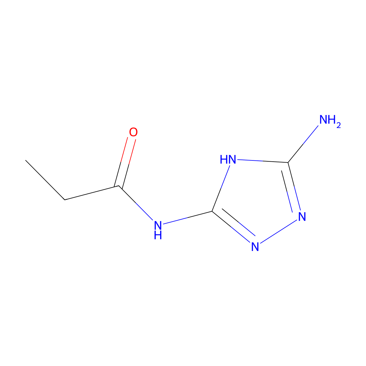 N-(5-amino-4H-1,2,4-triazol-3-yl)propanamide molecular structure, CAS 1334147-03-3