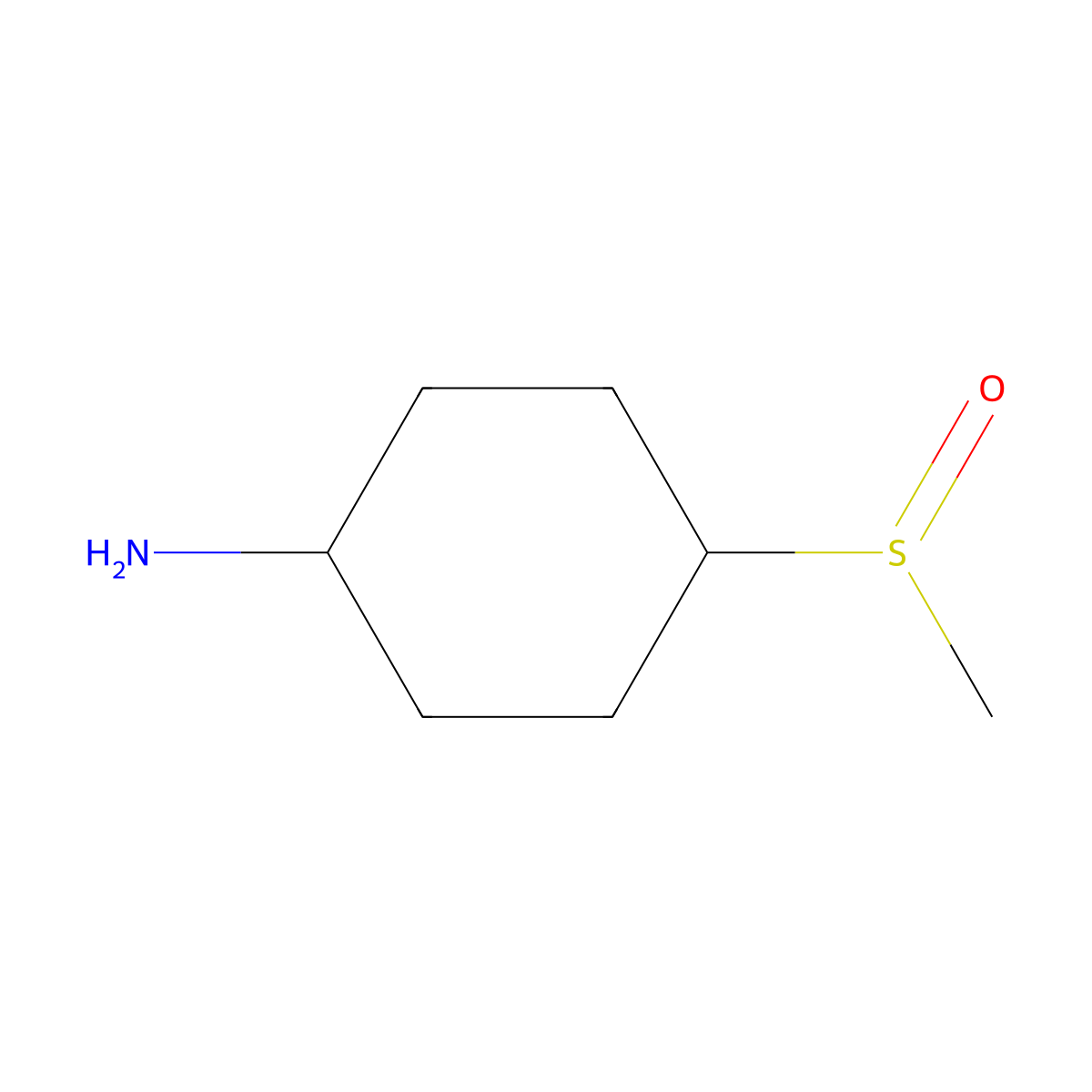 4-Methanesulfinylcyclohexan-1-amine molecular structure, CAS 1334147-06-6