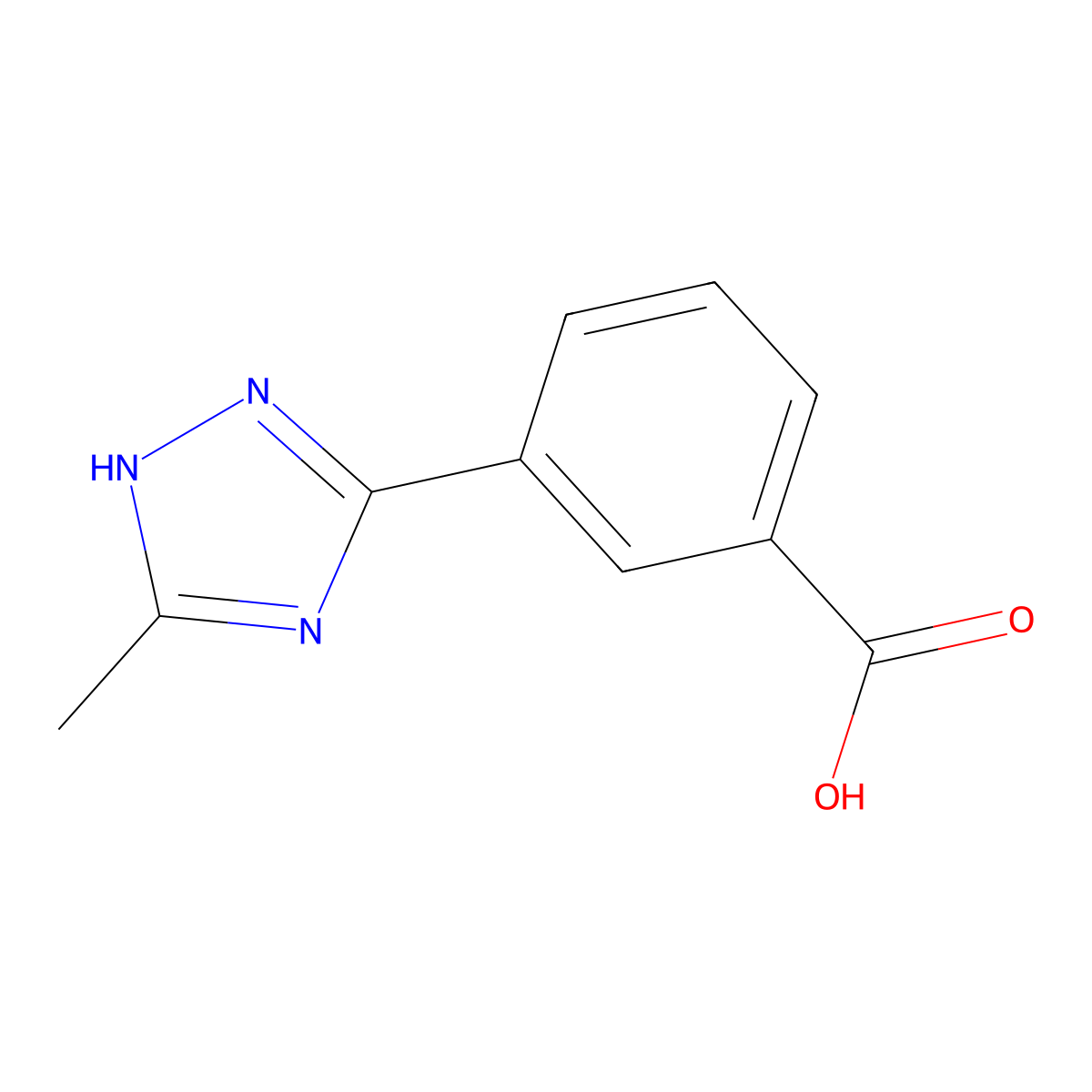 3-(5-methyl-1H-1,2,4-triazol-3-yl)benzoic acid molecular structure, CAS 1334147-18-0