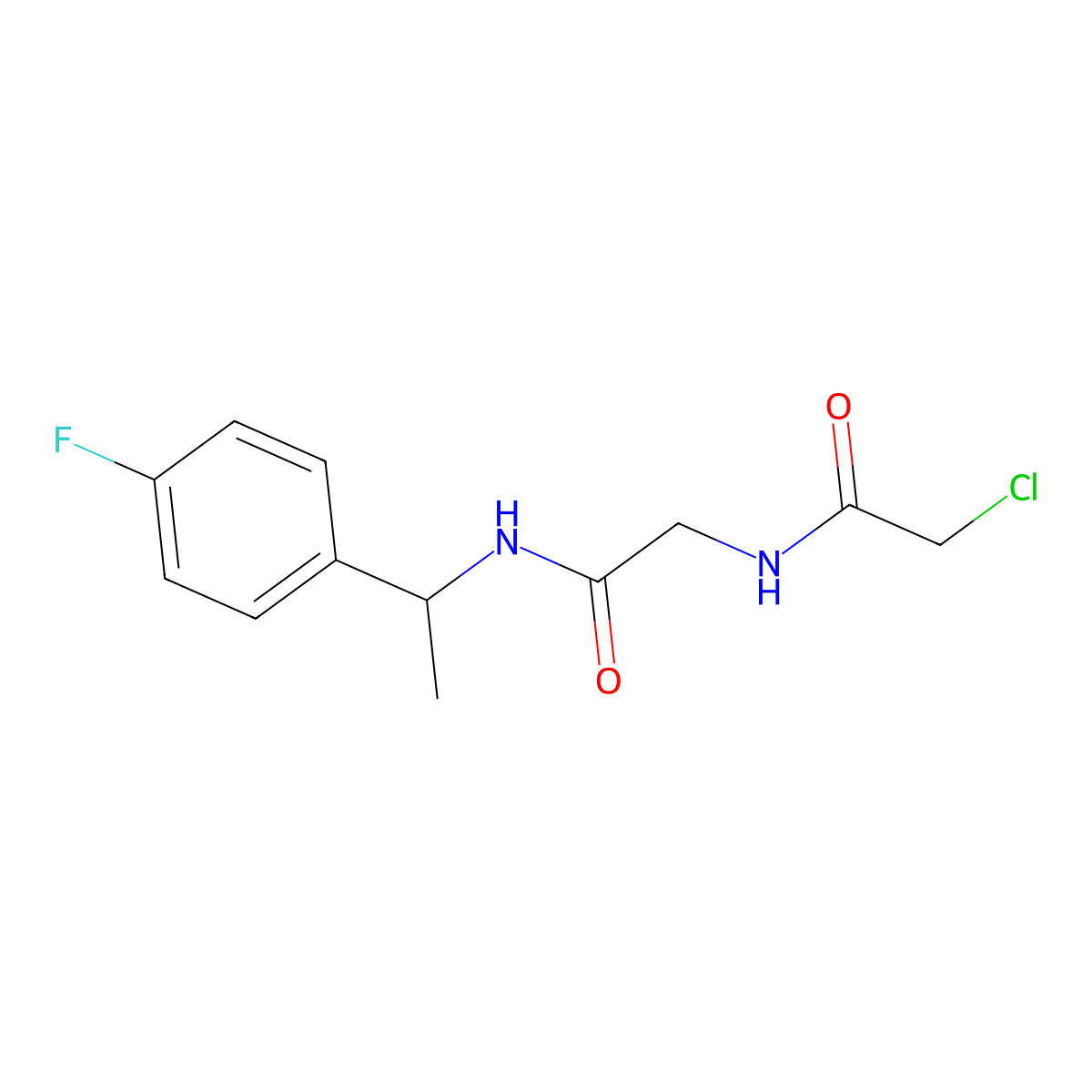 2-chloro-N-({[1-(4-fluorophenyl)ethyl]carbamoyl}methyl)acetamide molecular structure, CAS 1334147-23-7