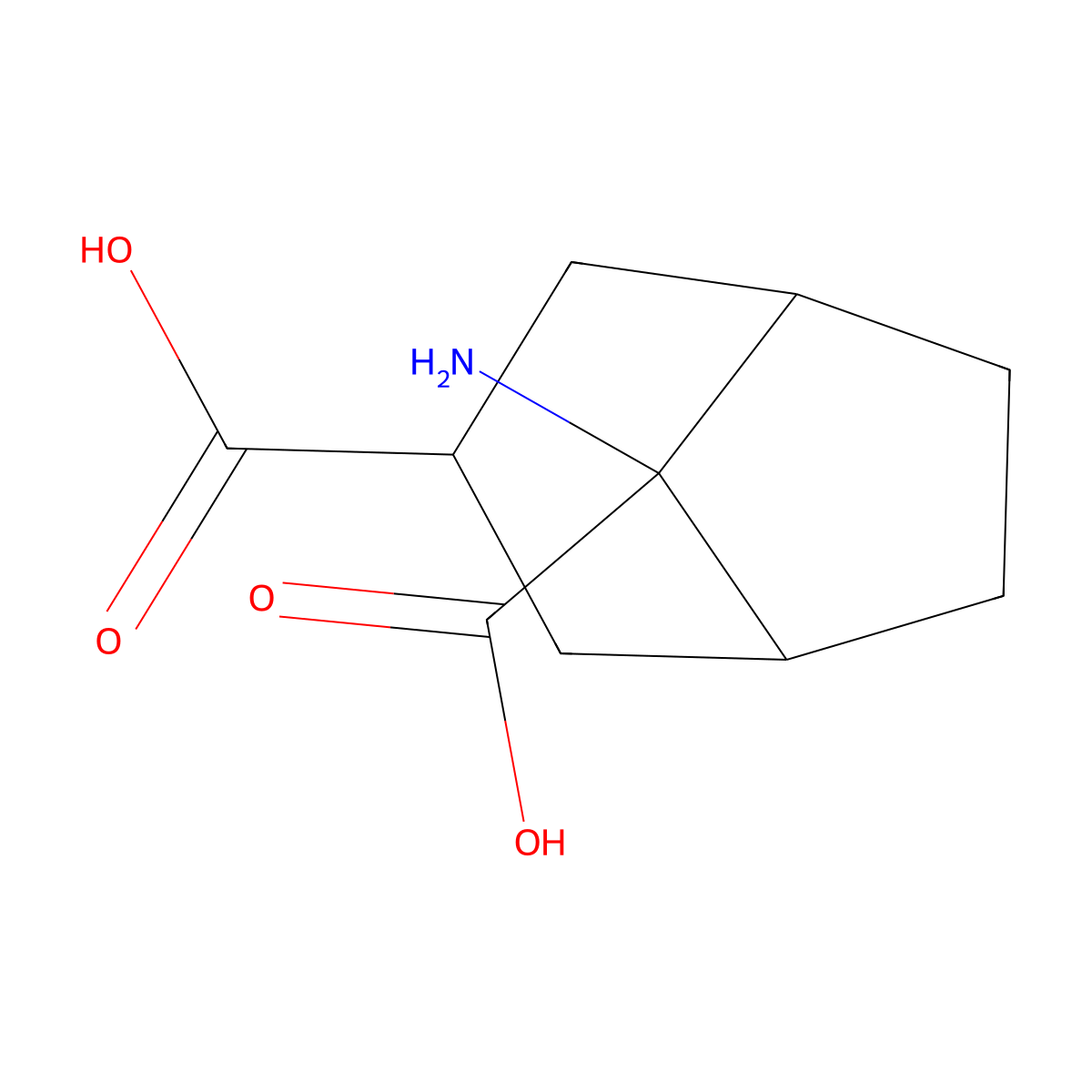 8-Aminobicyclo[3.2.1]octane-3,8-dicarboxylic acid molecular structure, CAS 1334147-30-6