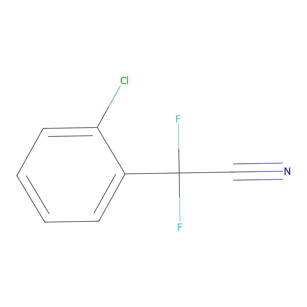 2-(2-Chlorophenyl)-2,2-difluoroacetonitrile molecular structure, CAS 1334147-39-5