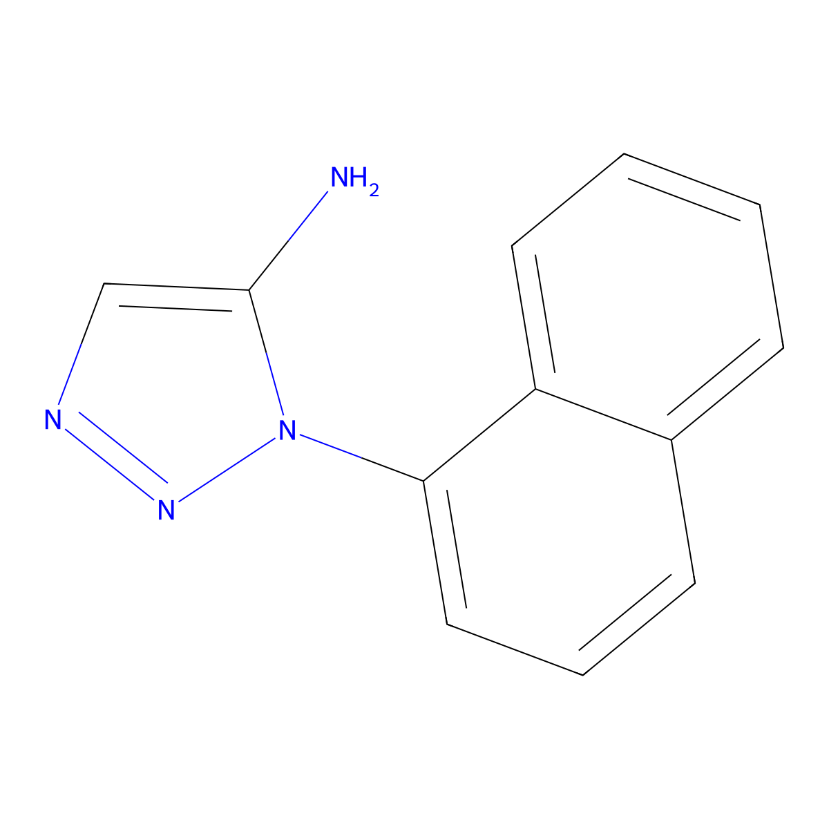 1-(naphthalen-1-yl)-1H-1,2,3-triazol-5-amine molecular structure, CAS 1334147-42-0