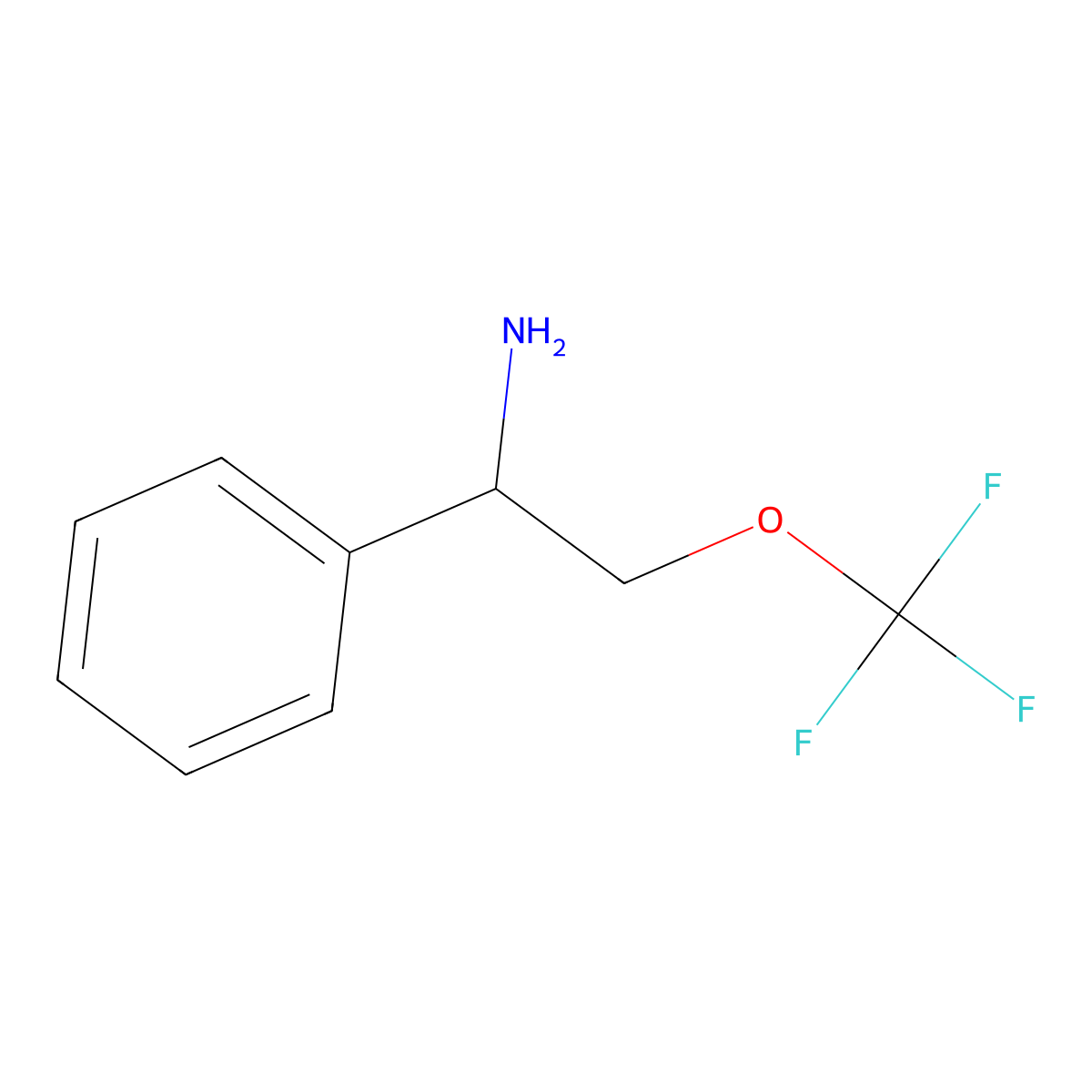 1-Phenyl-2-(trifluoromethoxy)ethan-1-amine molecular structure, CAS 1334147-43-1