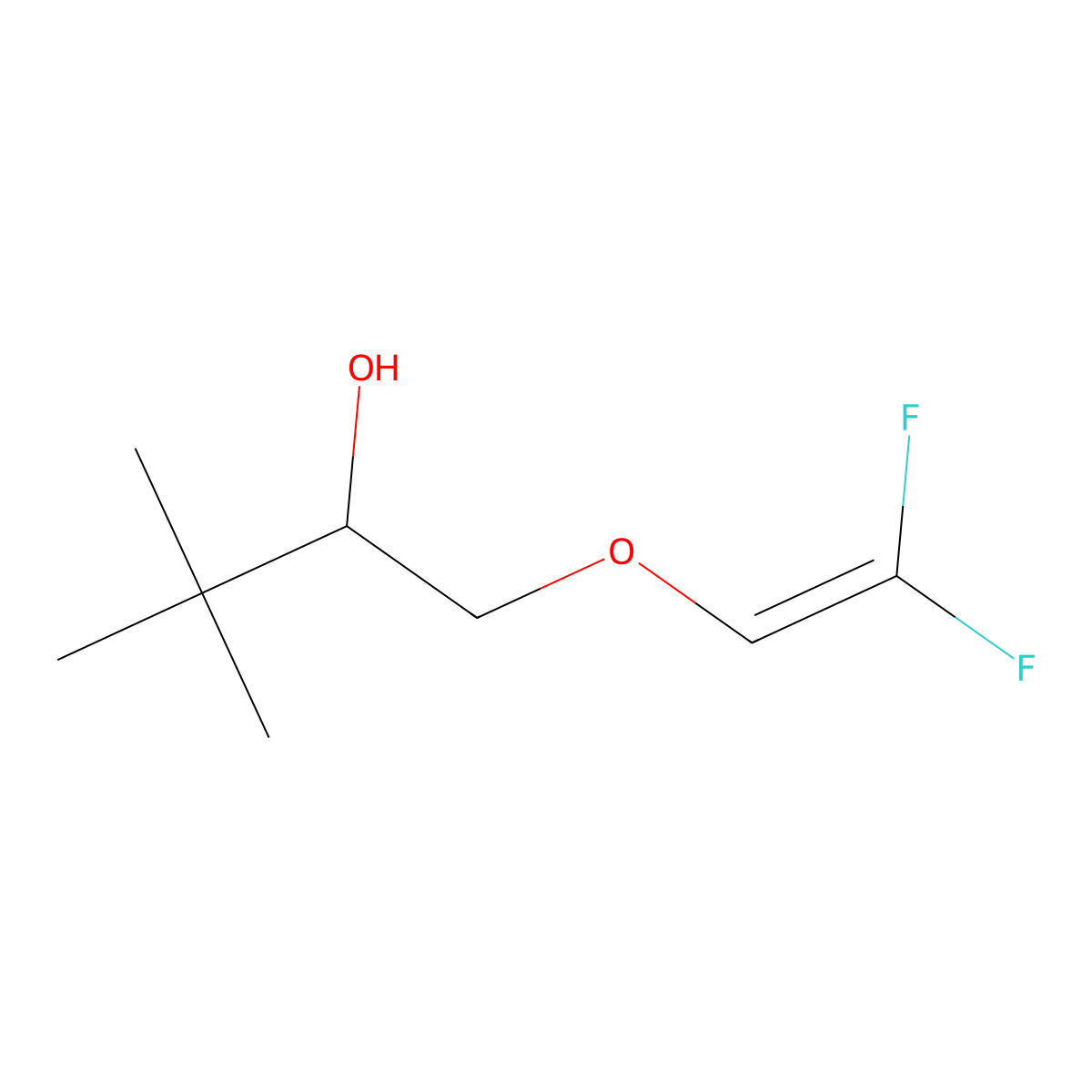 1-[(2,2-Difluoroethenyl)oxy]-3,3-dimethylbutan-2-ol molecular structure, CAS 1334147-46-4