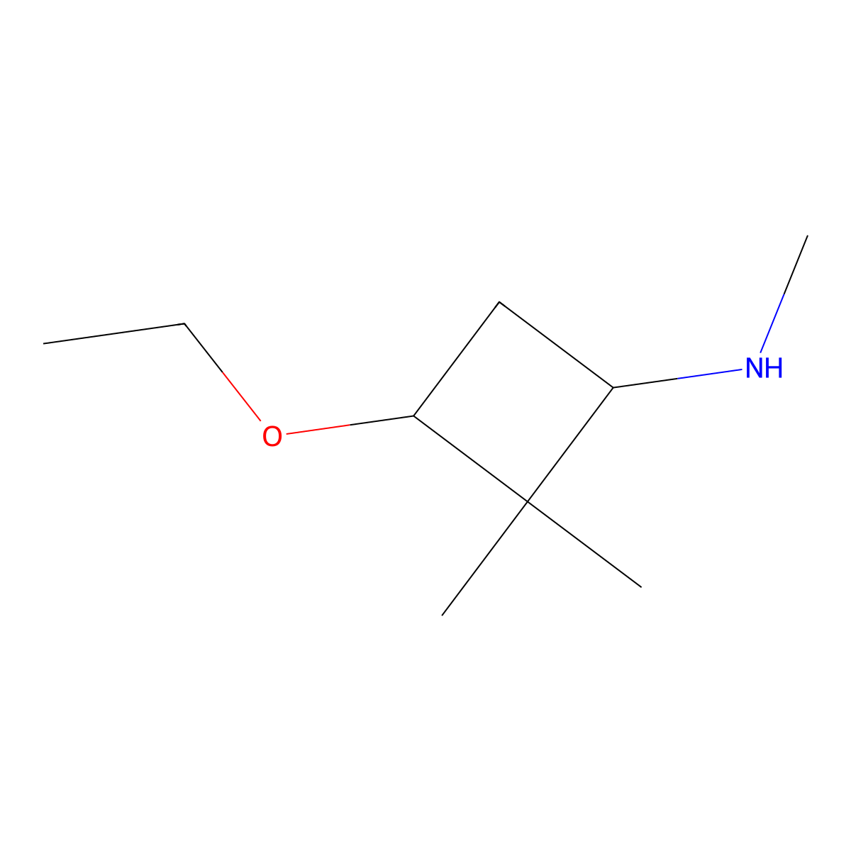 3-ethoxy-N,2,2-trimethylcyclobutan-1-amine molecular structure, CAS 1334147-47-5