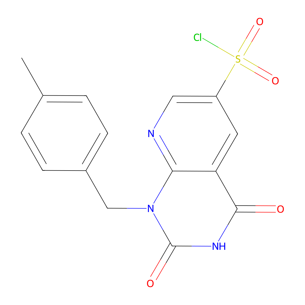 1-(4-Methylbenzyl)-2,4-dioxo-1,2,3,4-tetrahydropyrido[2,3-d]pyrimidine-6-sulfonyl chloride molecular structure, CAS 1334147-61-3