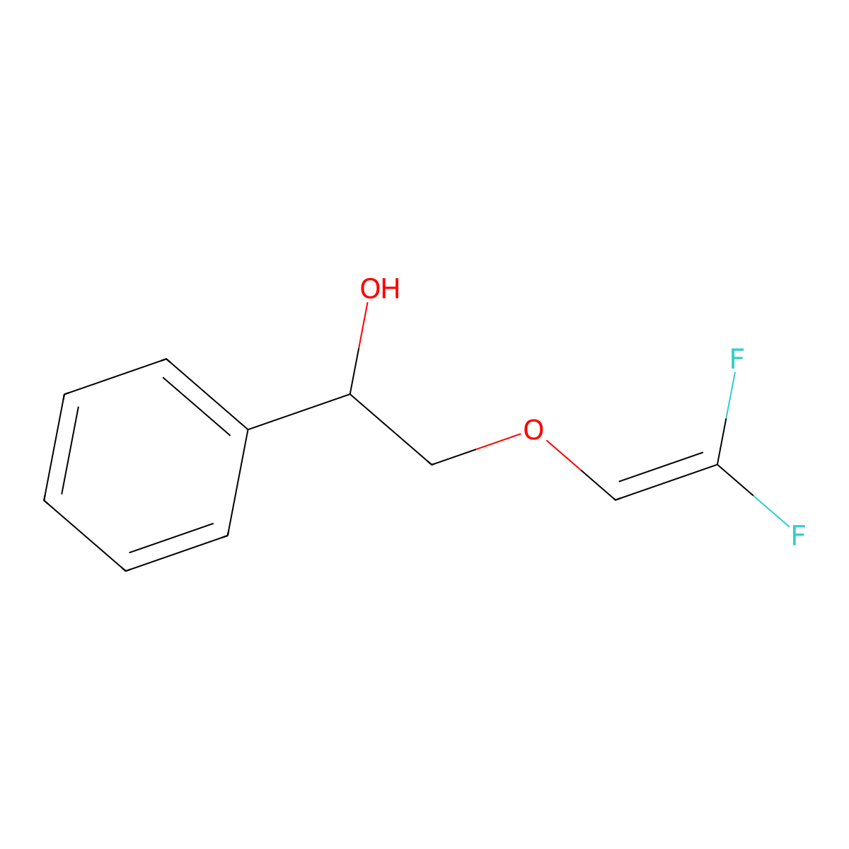 2-[(2,2-Difluoroethenyl)oxy]-1-phenylethan-1-ol molecular structure, CAS 1334147-64-6