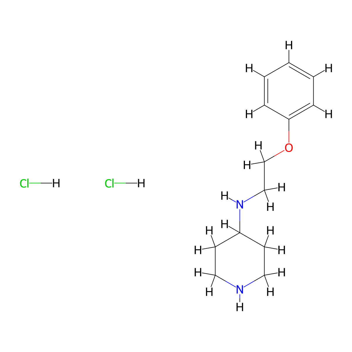 N-(2-phenoxyethyl)piperidin-4-amine dihydrochloride molecular structure, CAS 1334147-70-4