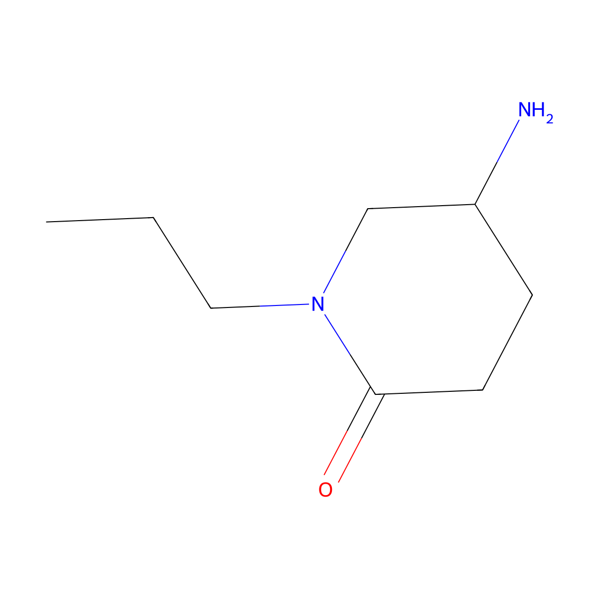 5-Amino-1-propylpiperidin-2-one molecular structure, CAS 1334147-73-7