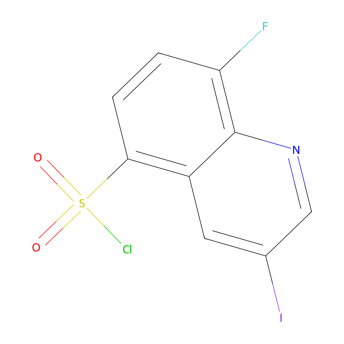 8-Fluoro-3-iodoquinoline-5-sulfonyl chloride molecular structure, CAS 1334147-83-9