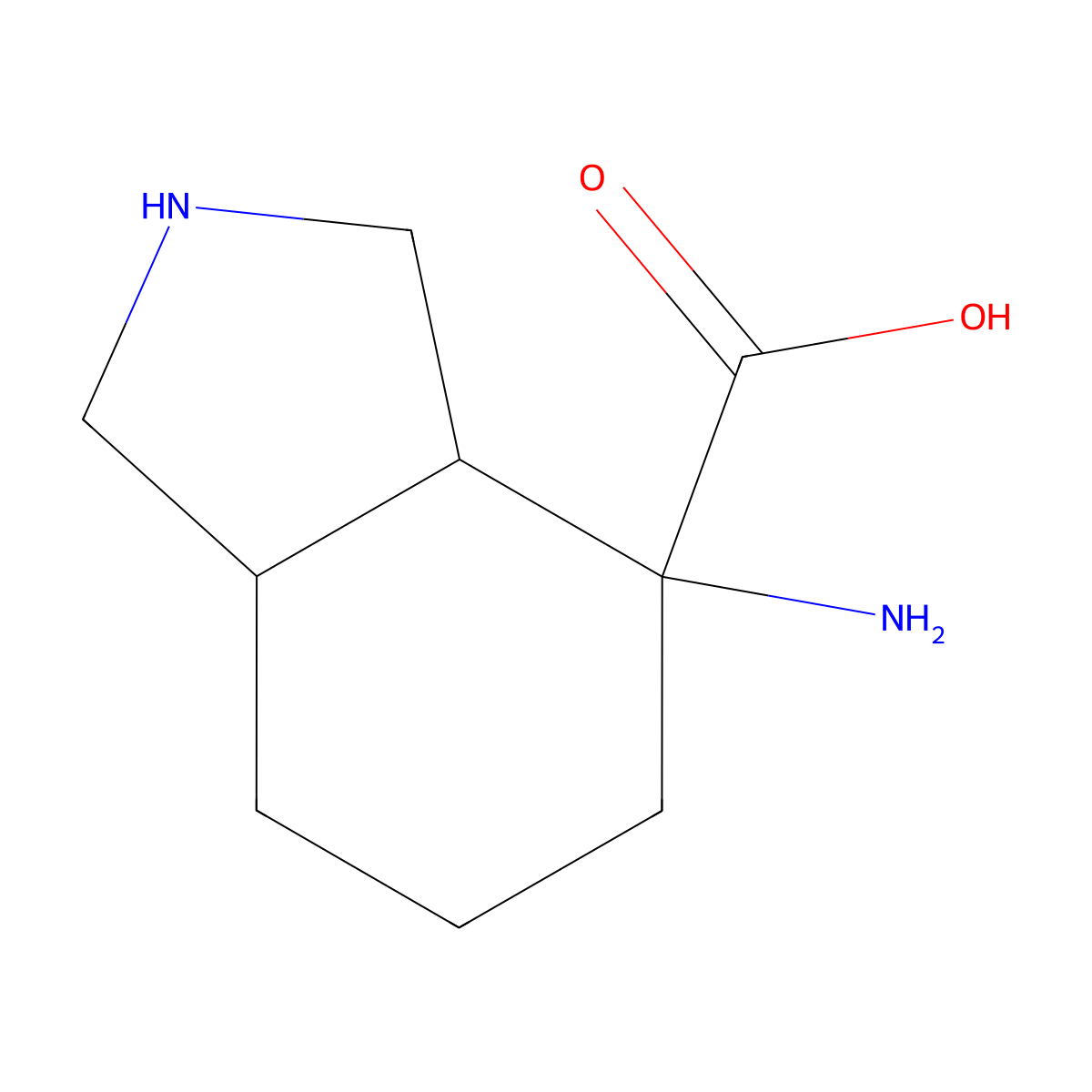 4-amino-octahydro-1H-isoindole-4-carboxylic acid molecular structure, CAS 1334147-84-0