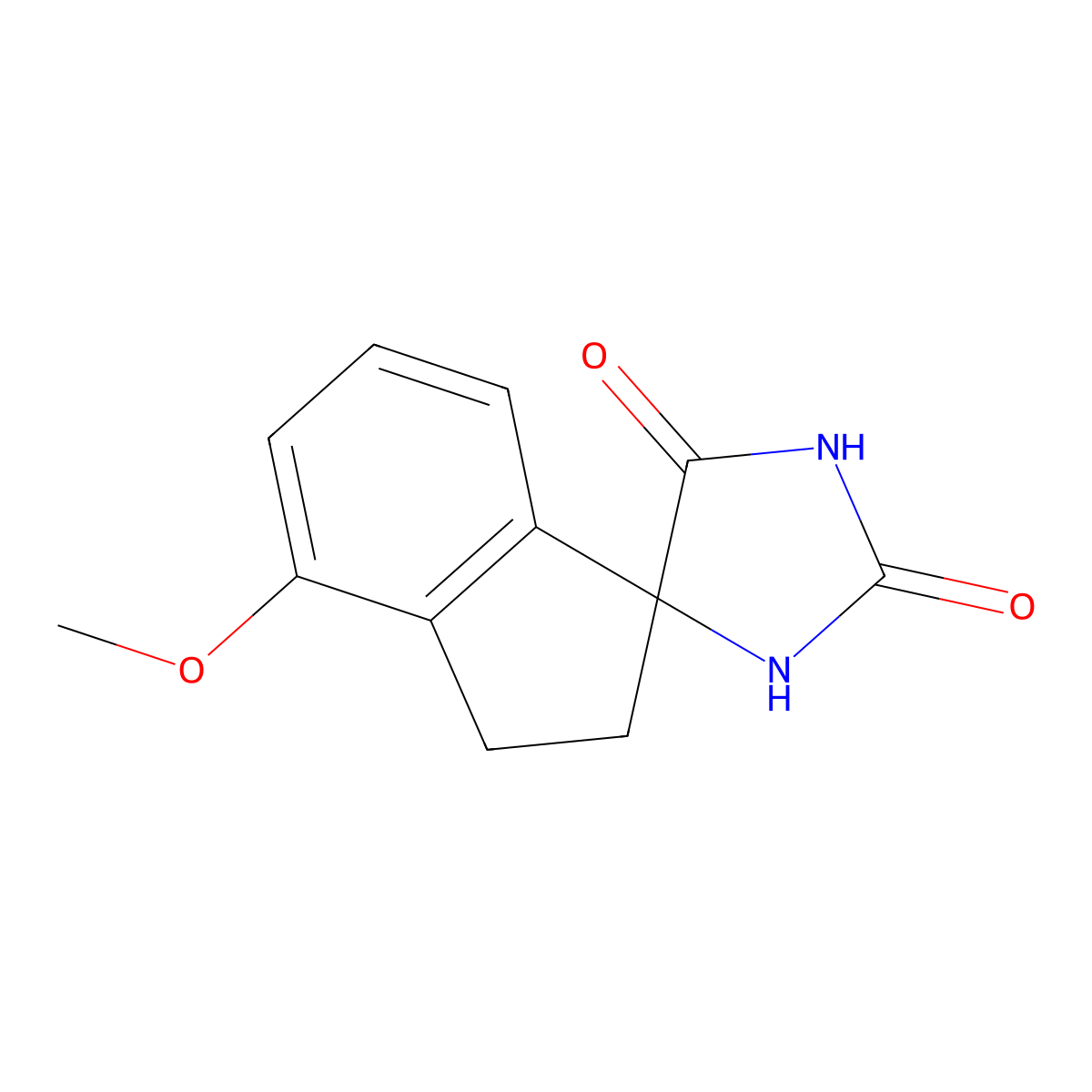 4'-Methoxy-2',3'-dihydrospiro[imidazolidine-4,1'-indene]-2,5-dione molecular structure, CAS 1334147-85-1