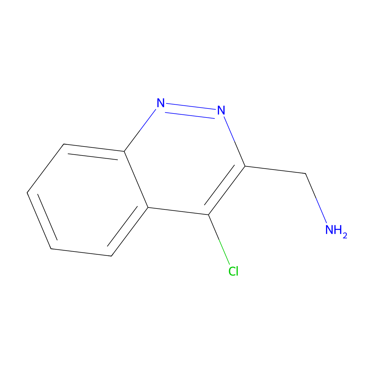 (4-Chlorocinnolin-3-yl)methanamine molecular structure, CAS 1334147-88-4