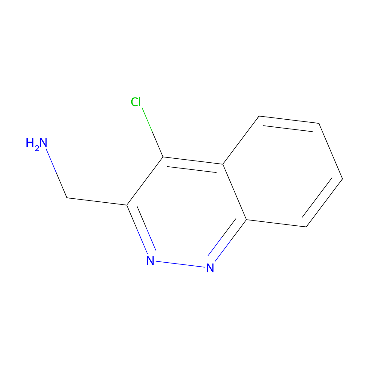 (4-Chlorocinnolin-3-yl)methanamine molecular structure, CAS 1334147-88-4