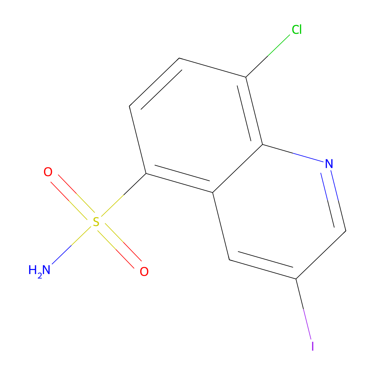 8-Chloro-3-iodoquinoline-5-sulfonamide molecular structure, CAS 1334147-89-5