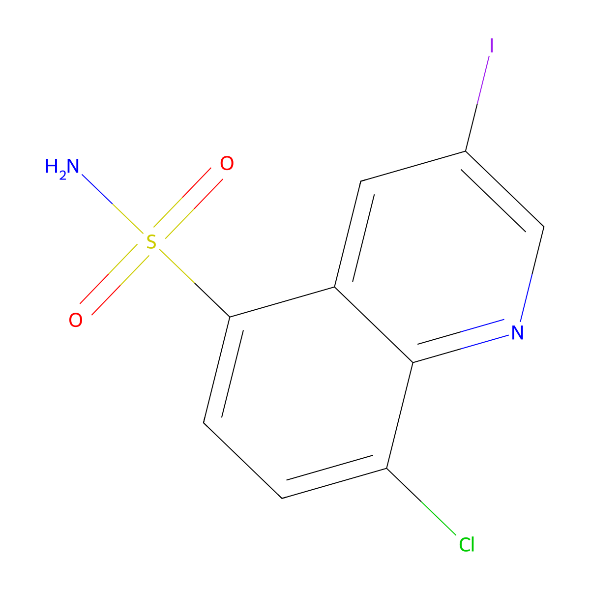 8-Chloro-3-iodoquinoline-5-sulfonamide molecular structure, CAS 1334147-89-5