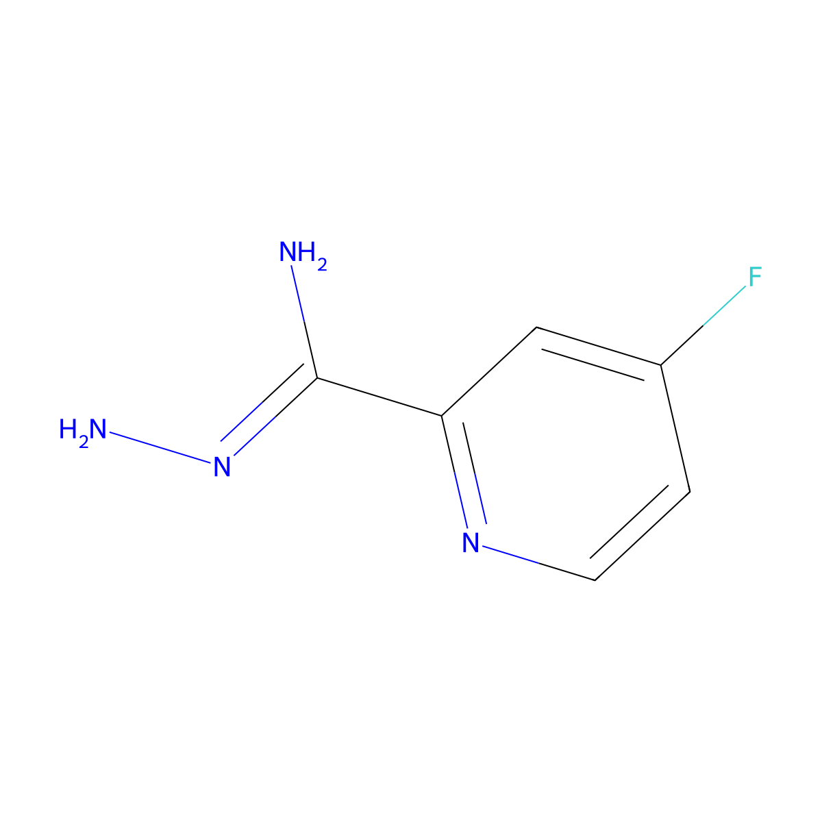 N-amino-4-fluoropyridine-2-carboximidamide molecular structure, CAS 1334147-90-8
