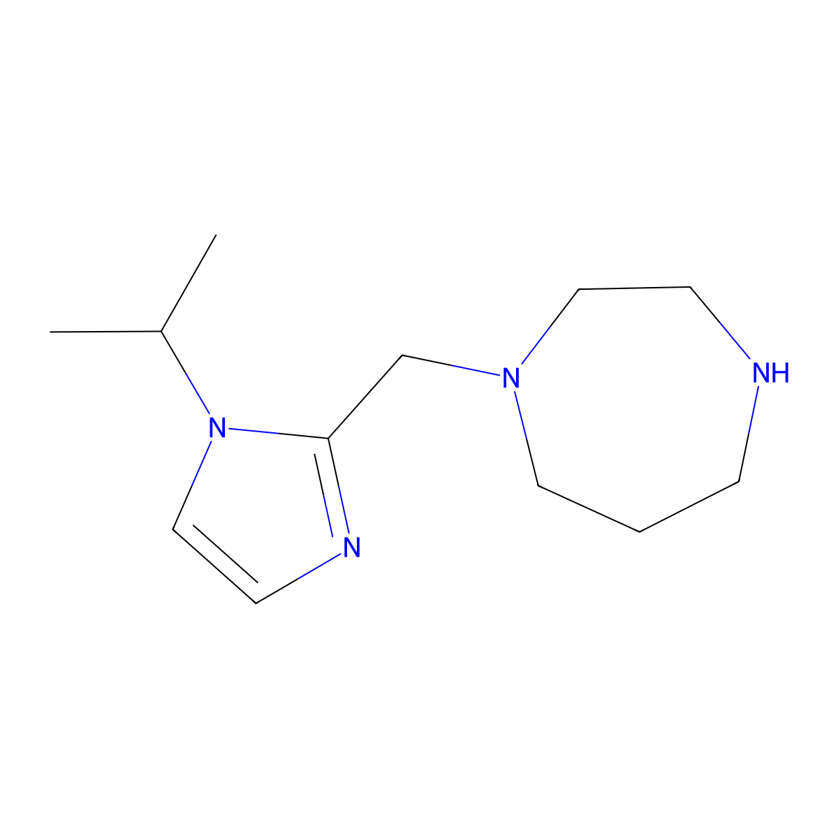 1-{[1-(propan-2-yl)-1H-imidazol-2-yl]methyl}-1,4-diazepane molecular structure, CAS 1334147-94-2