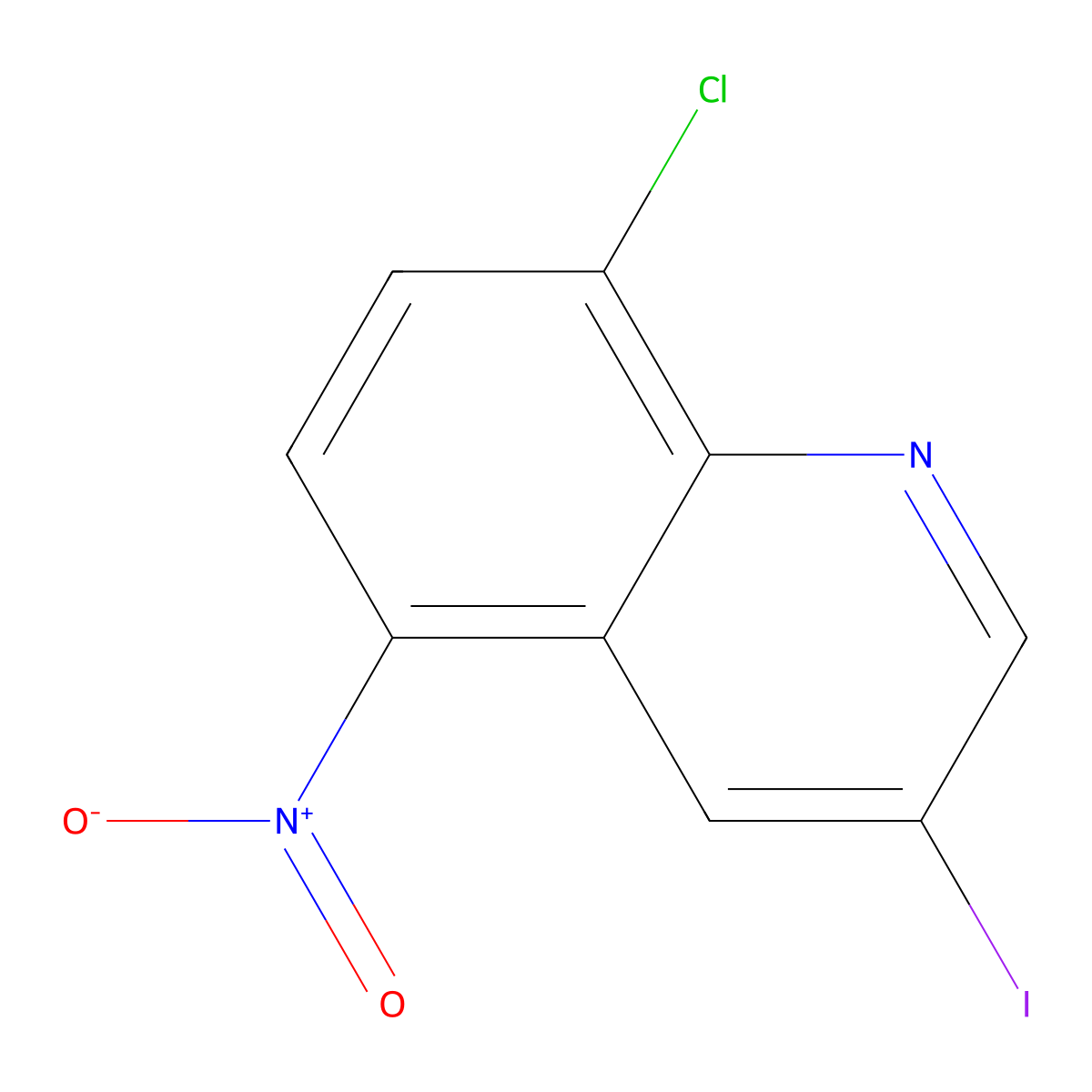 8-Chloro-3-iodo-5-nitroquinoline molecular structure, CAS 1334147-95-3
