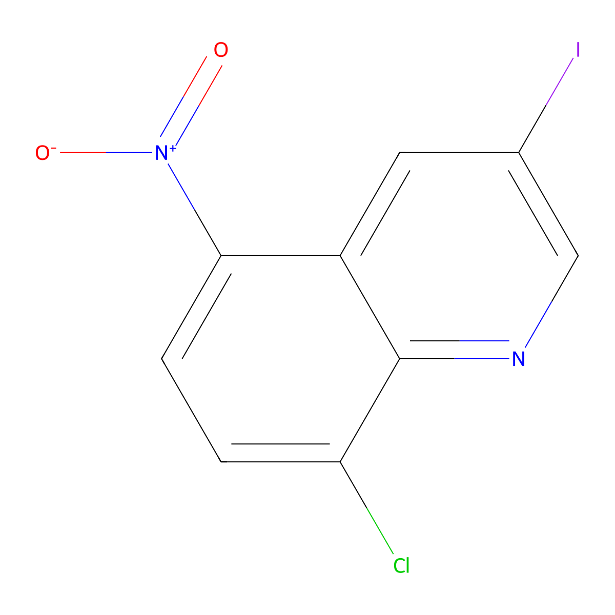 8-Chloro-3-iodo-5-nitroquinoline molecular structure, CAS 1334147-95-3