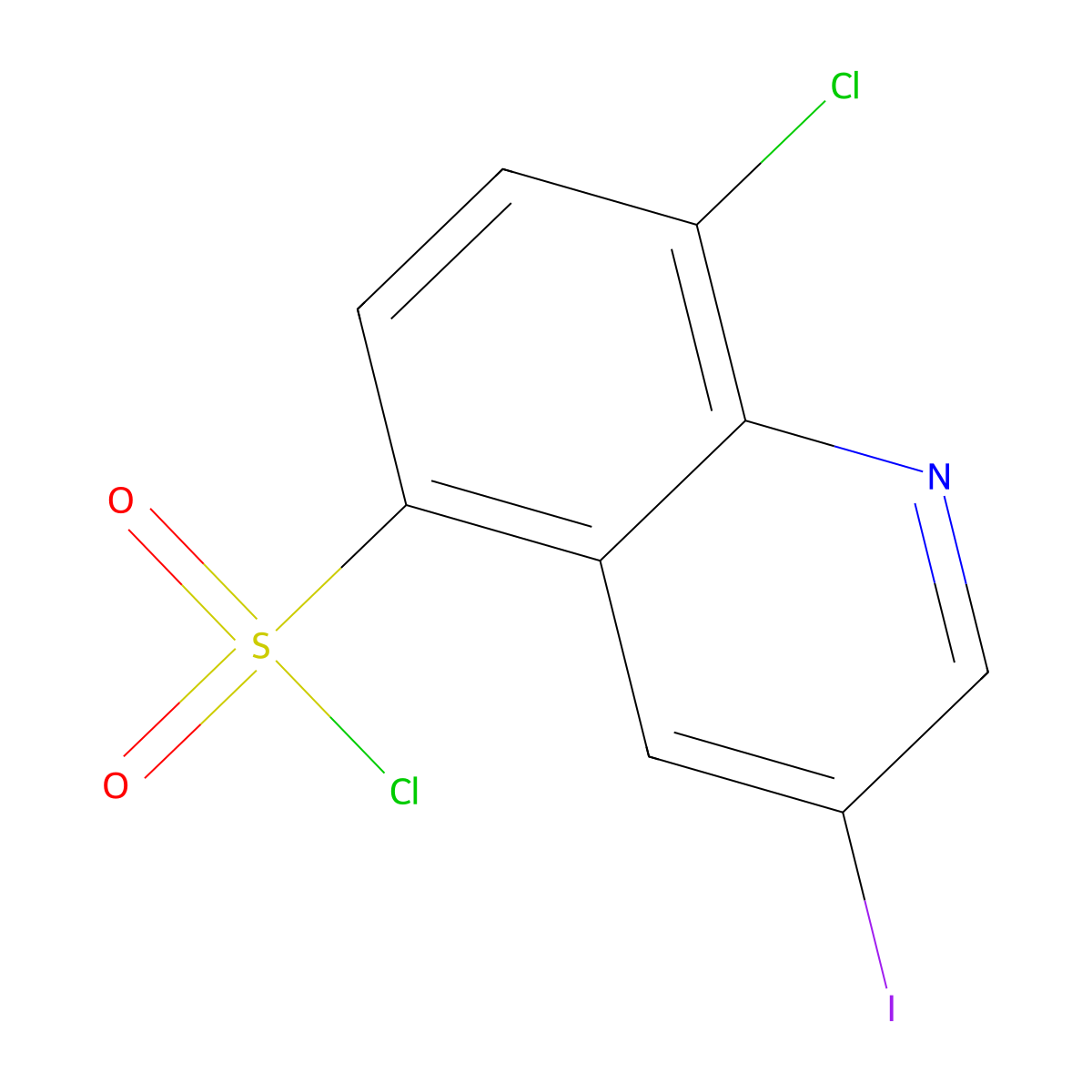8-Chloro-3-iodoquinoline-5-sulfonyl chloride molecular structure, CAS 1334147-97-5