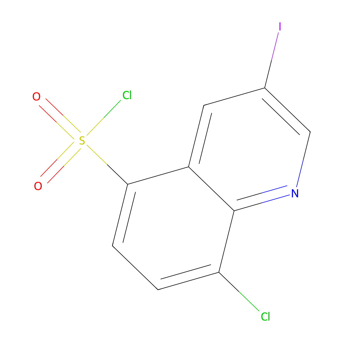 8-Chloro-3-iodoquinoline-5-sulfonyl chloride molecular structure, CAS 1334147-97-5