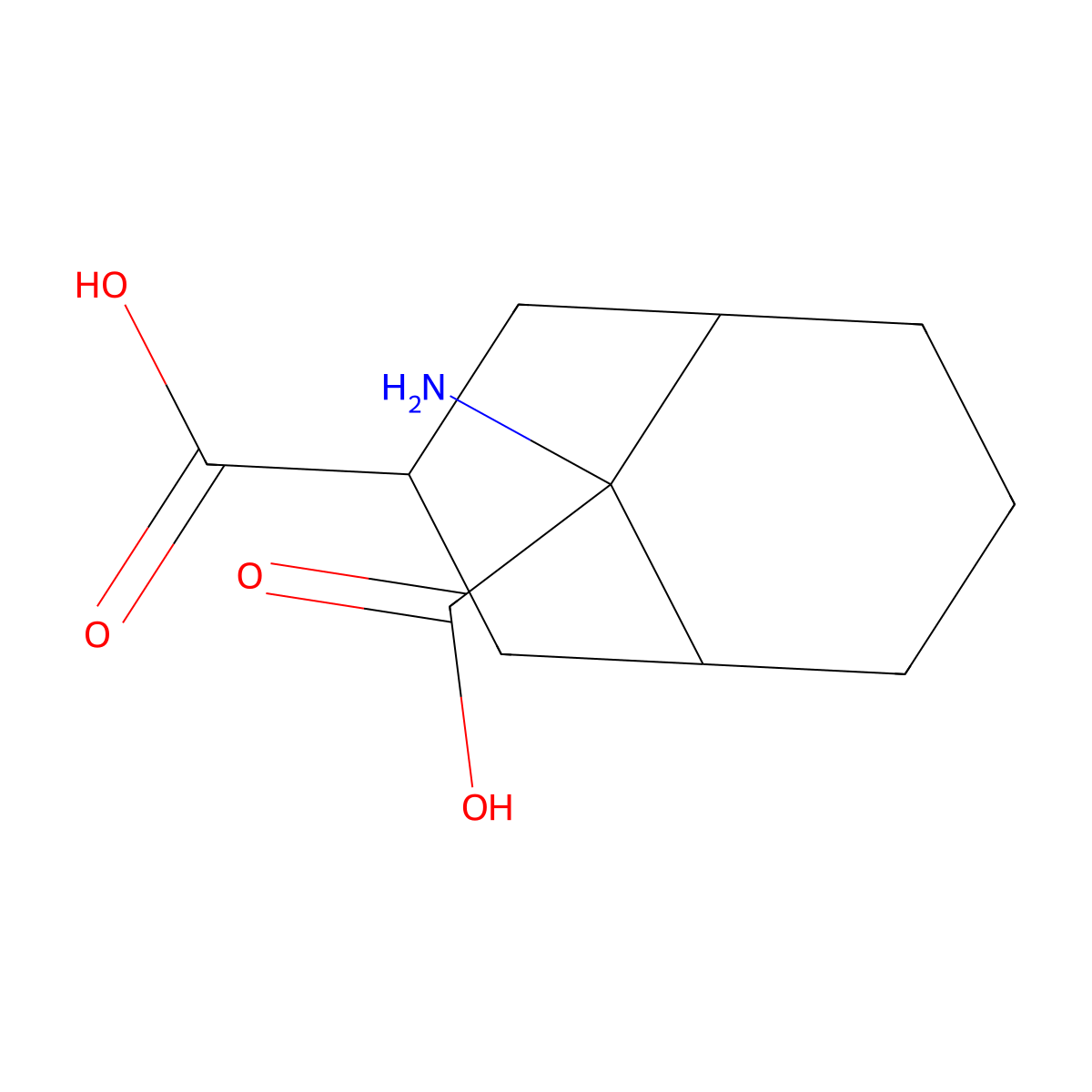 9-Aminobicyclo[3.3.1]nonane-3,9-dicarboxylic acid molecular structure, CAS 1334147-98-6