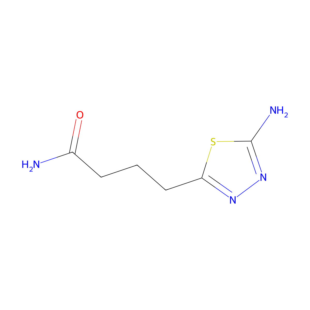 4-(5-Amino-1,3,4-thiadiazol-2-yl)butanamide molecular structure, CAS 1334148-00-3