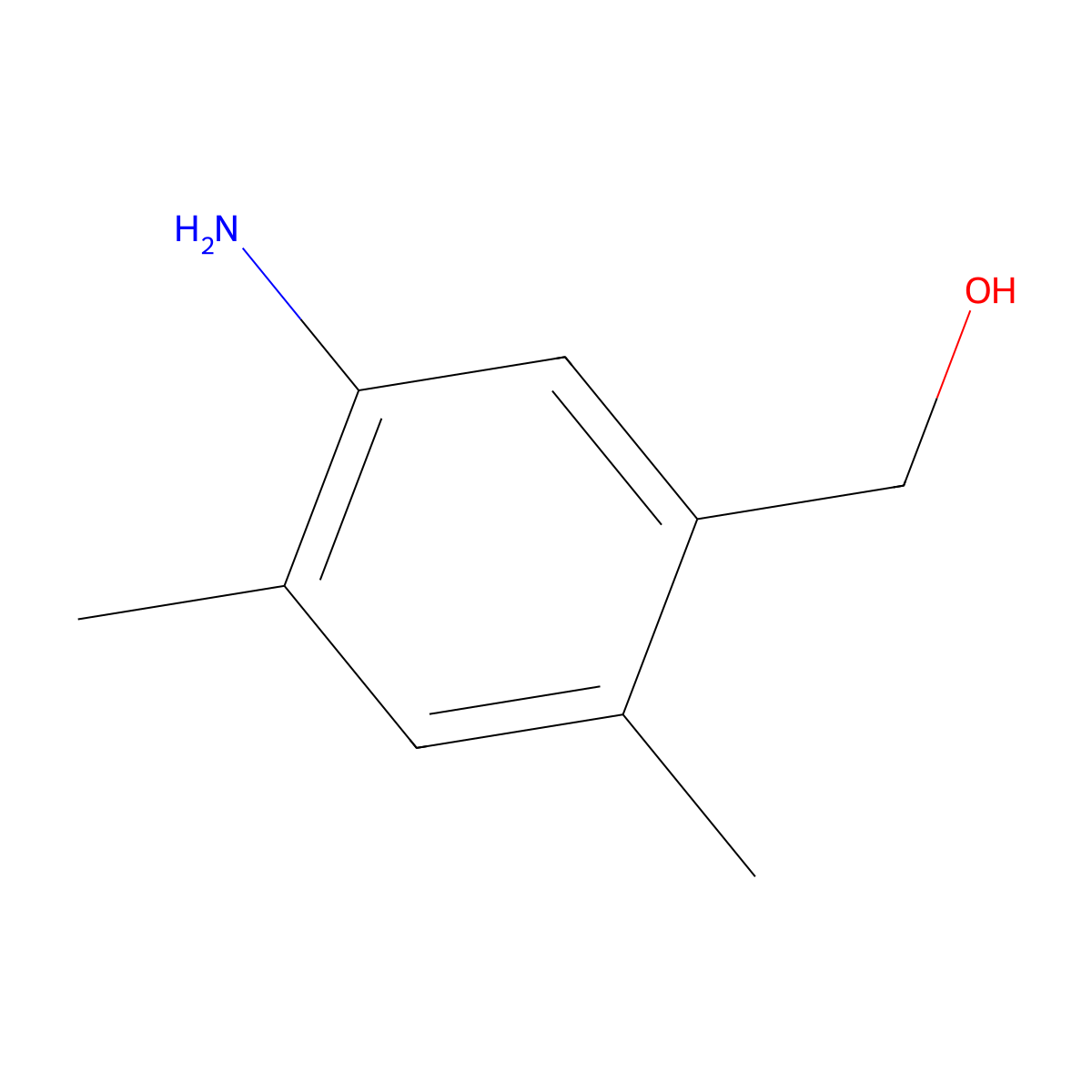 (5-Amino-2,4-dimethylphenyl)methanol molecular structure, CAS 1334148-06-9