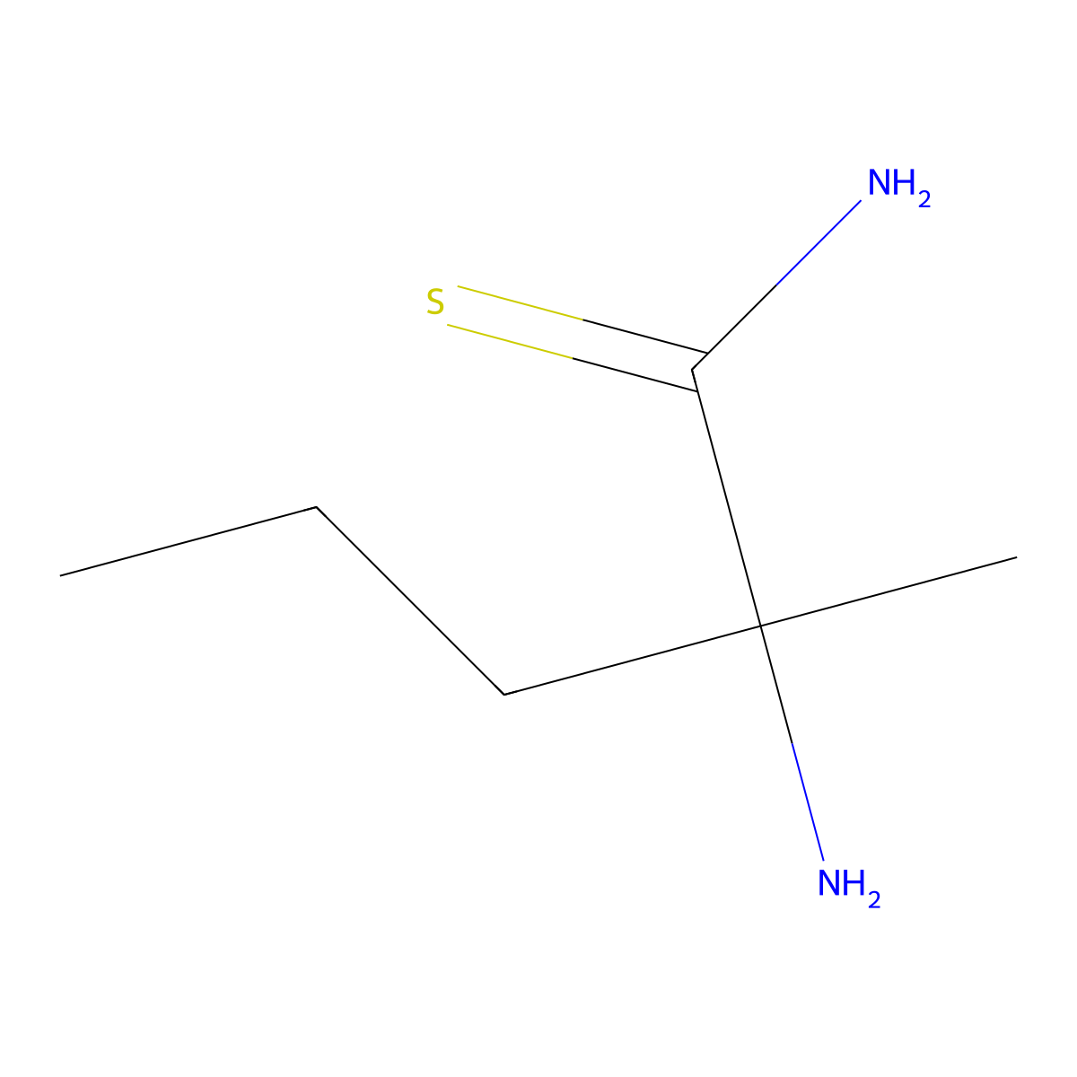 2-Amino-2-methylpentanethioamide molecular structure, CAS 1334148-08-1