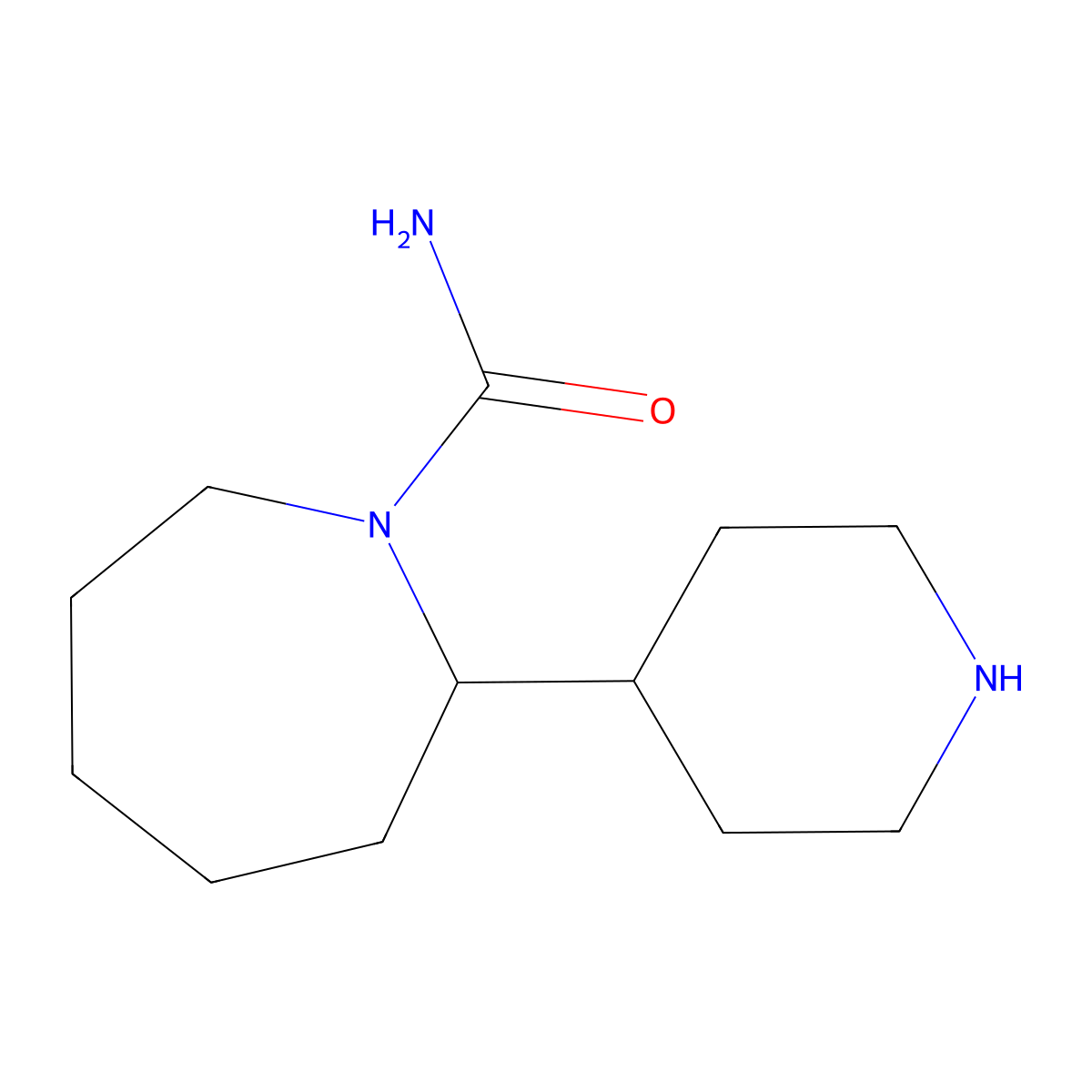 2-(Piperidin-4-yl)azepane-1-carboxamide molecular structure, CAS 1334148-10-5