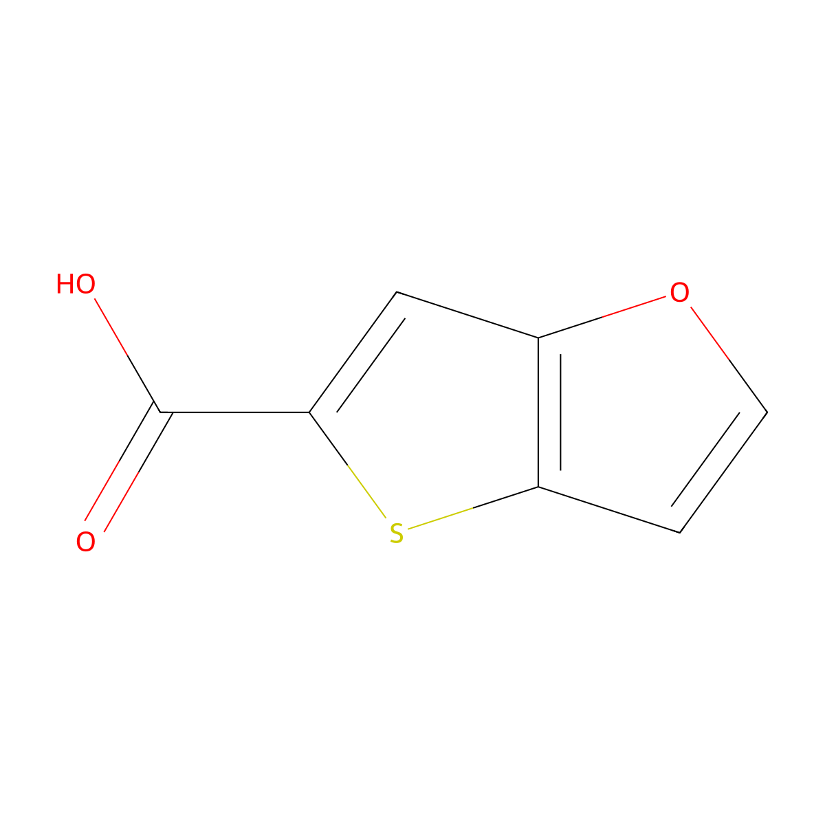 Thieno[3,2-b]furan-5-carboxylic acid molecular structure, CAS 1334148-11-6
