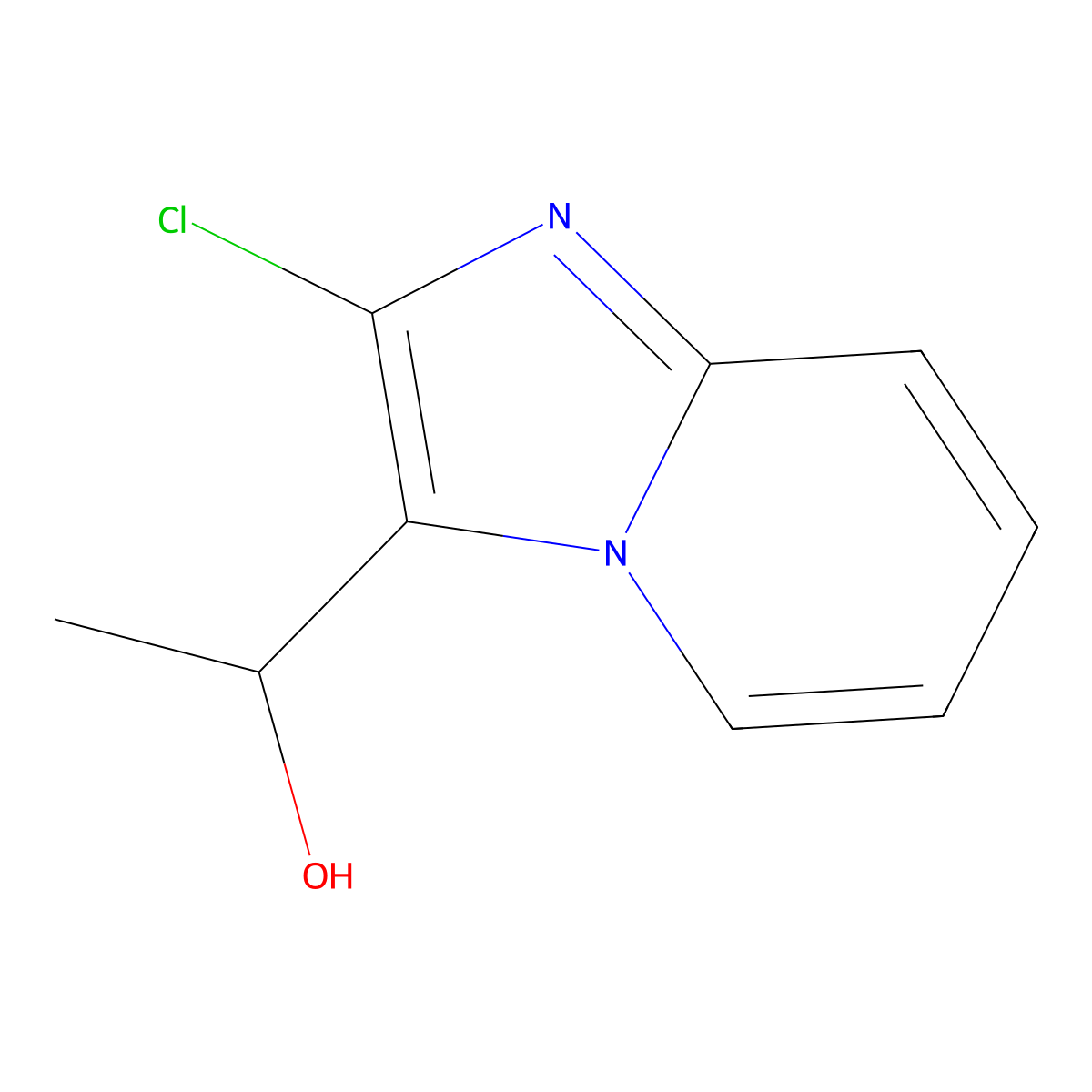 1-{2-Chloroimidazo[1,2-a]pyridin-3-yl}ethan-1-ol molecular structure, CAS 1334148-12-7