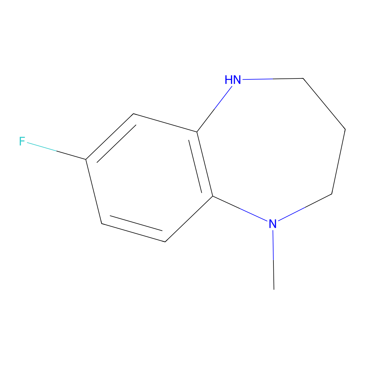 7-fluoro-1-methyl-2,3,4,5-tetrahydro-1H-1,5-benzodiazepine molecular structure, CAS 1334148-13-8