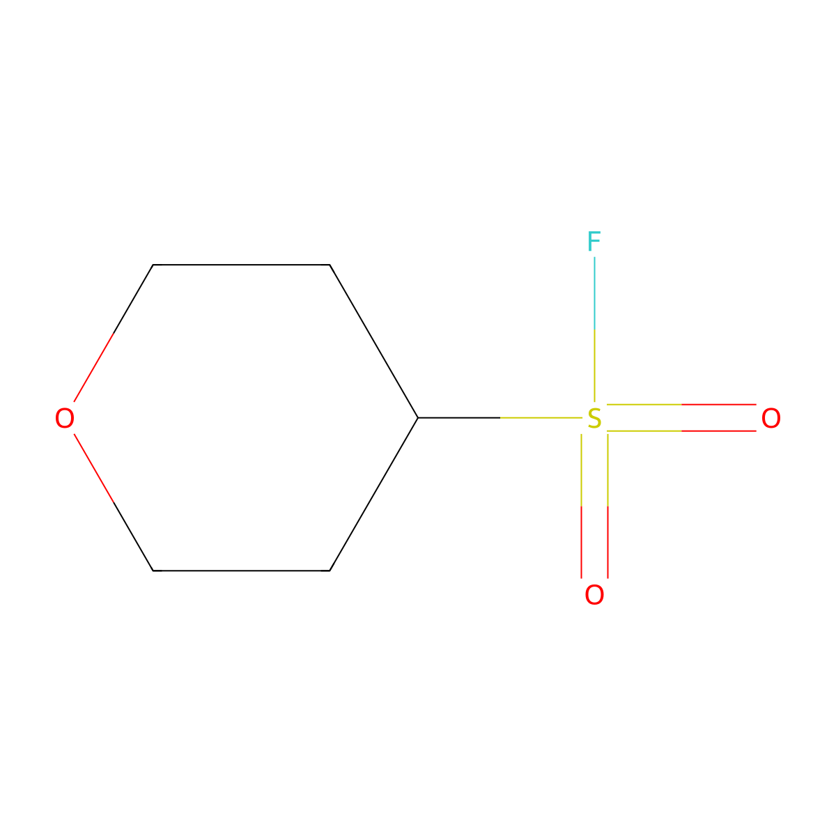 Oxane-4-sulfonyl fluoride molecular structure, CAS 1334148-27-4