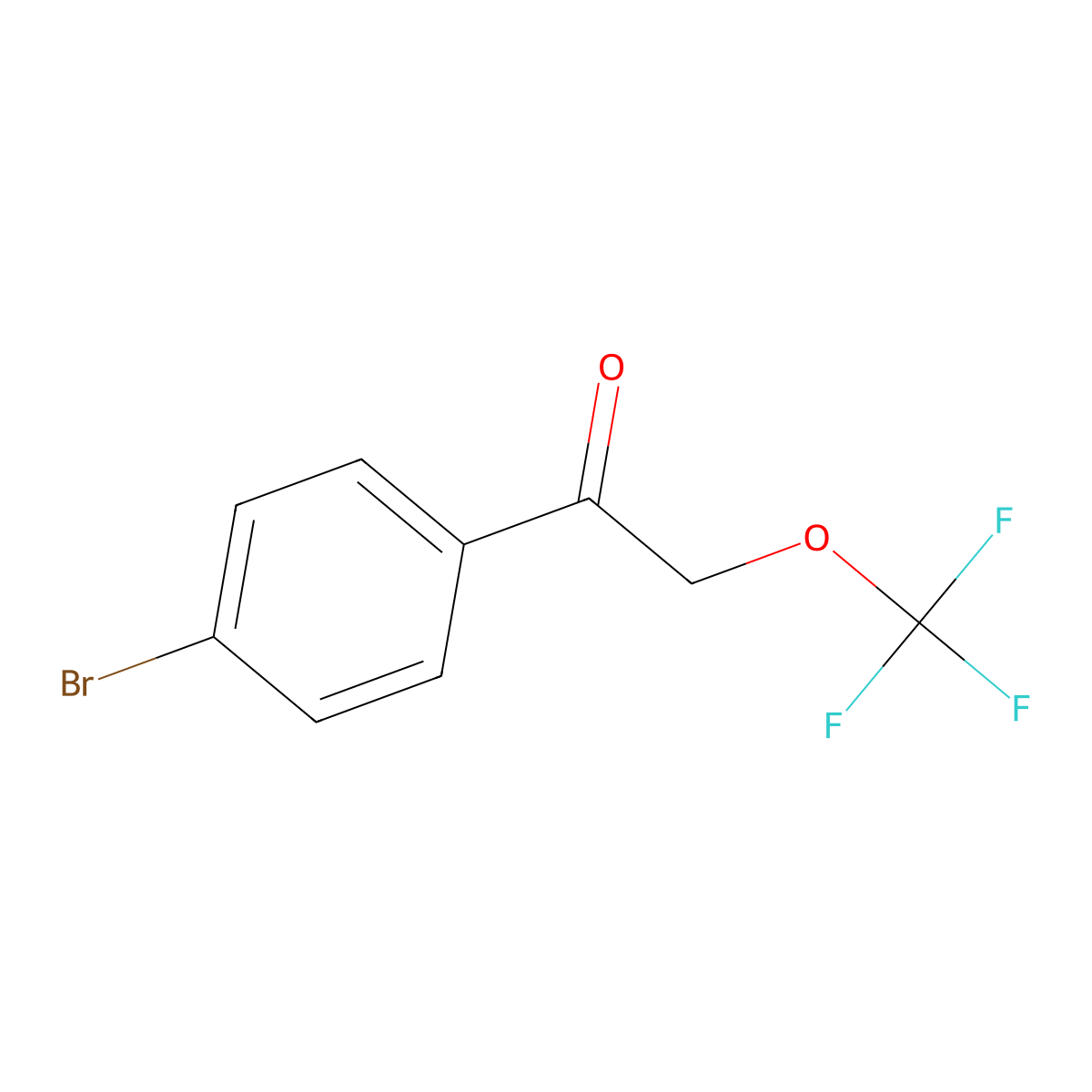 1-(4-Bromophenyl)-2-(trifluoromethoxy)ethan-1-one molecular structure, CAS 1334148-28-5