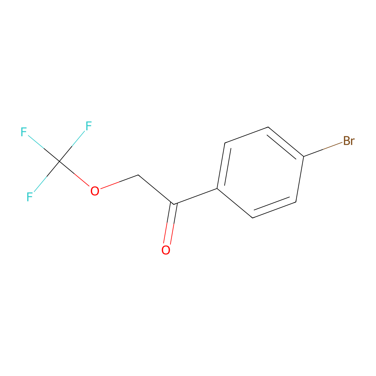1-(4-Bromophenyl)-2-(trifluoromethoxy)ethan-1-one molecular structure, CAS 1334148-28-5